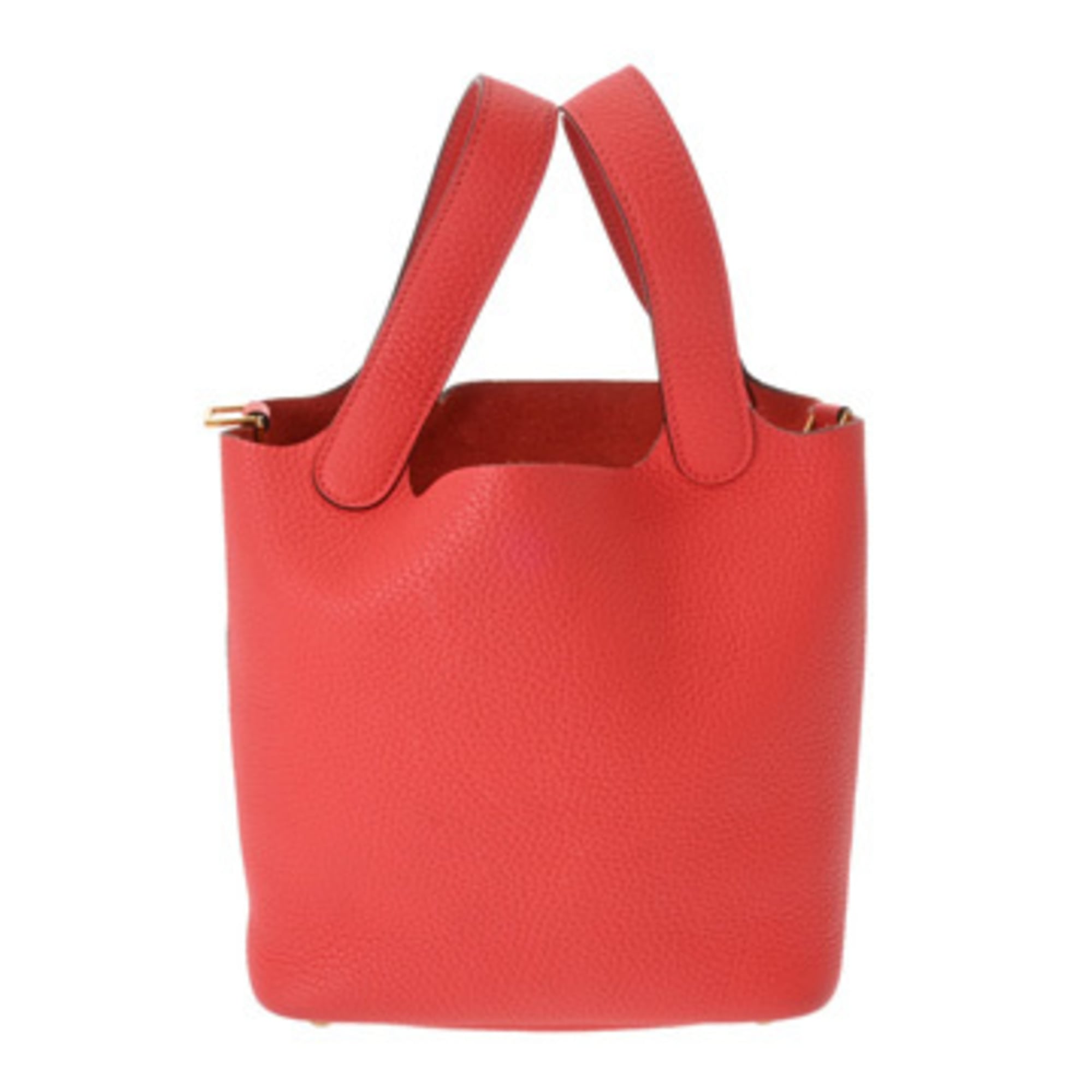 Hermes Gold Taurillon Clemence Leather Handbag (Pre-Owned)