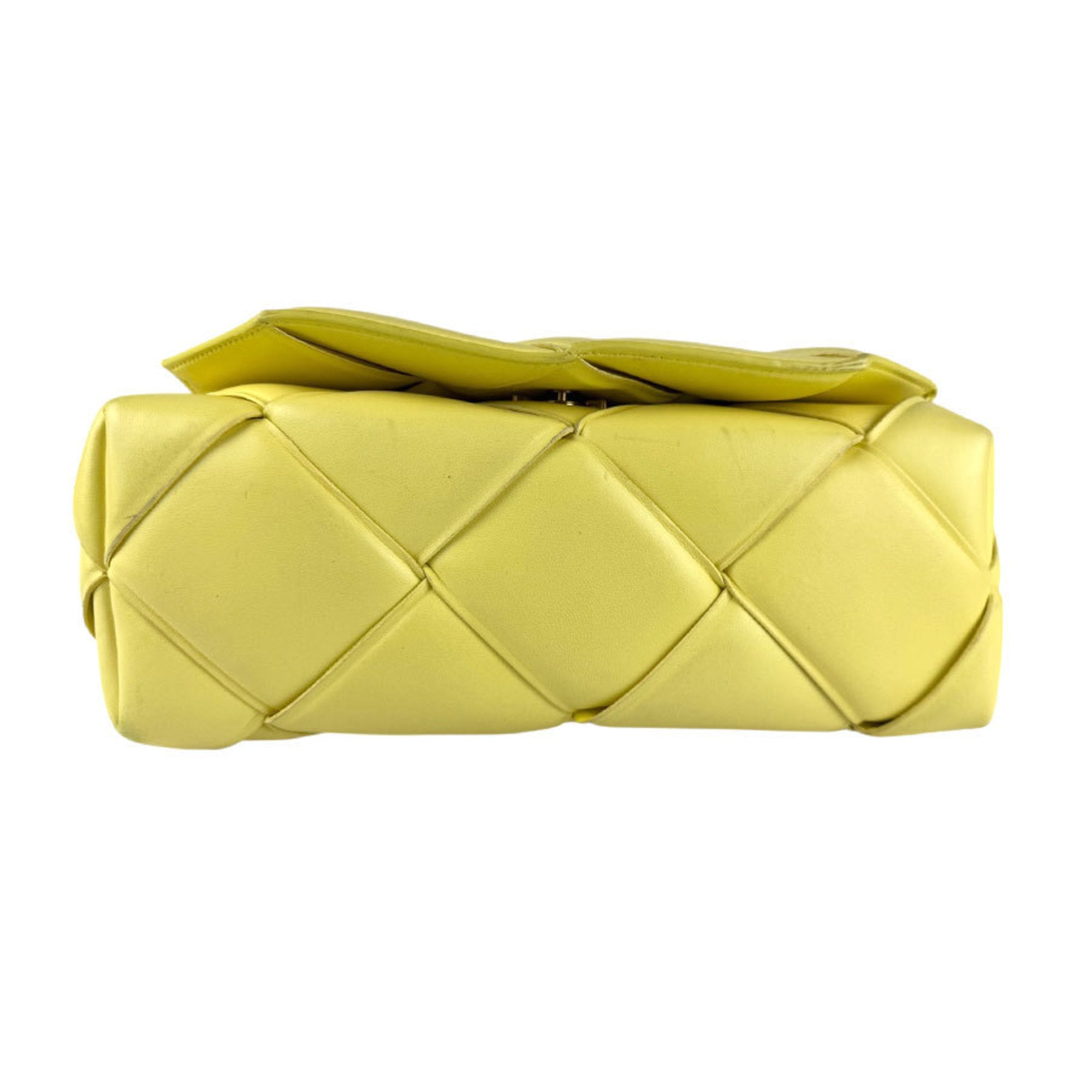 Bottega Veneta Yellow Leather Shoulder Bag (Pre-Owned)