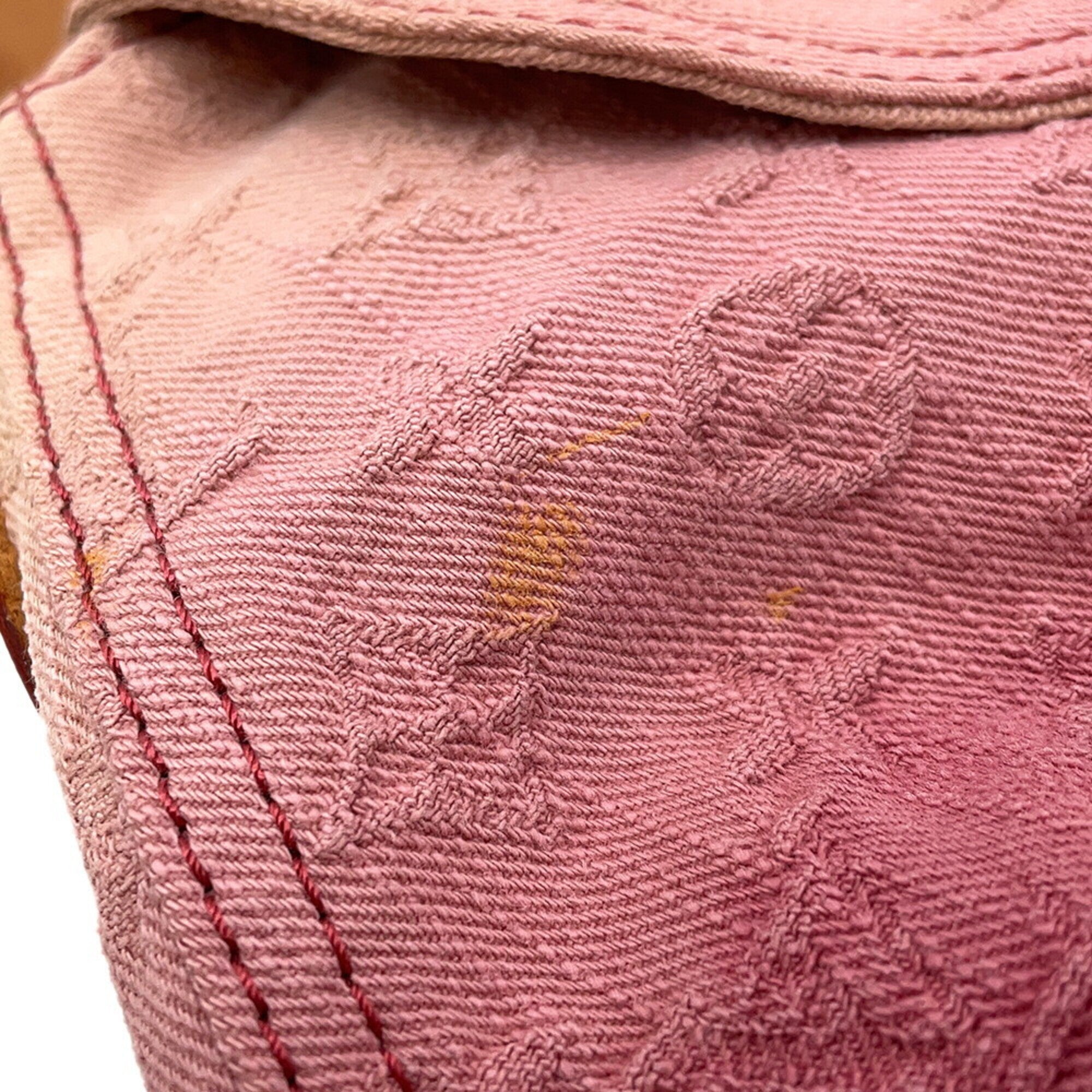 Louis Vuitton Pink Purple Monogram Denim Shoulder Bag (Pre-Owned)