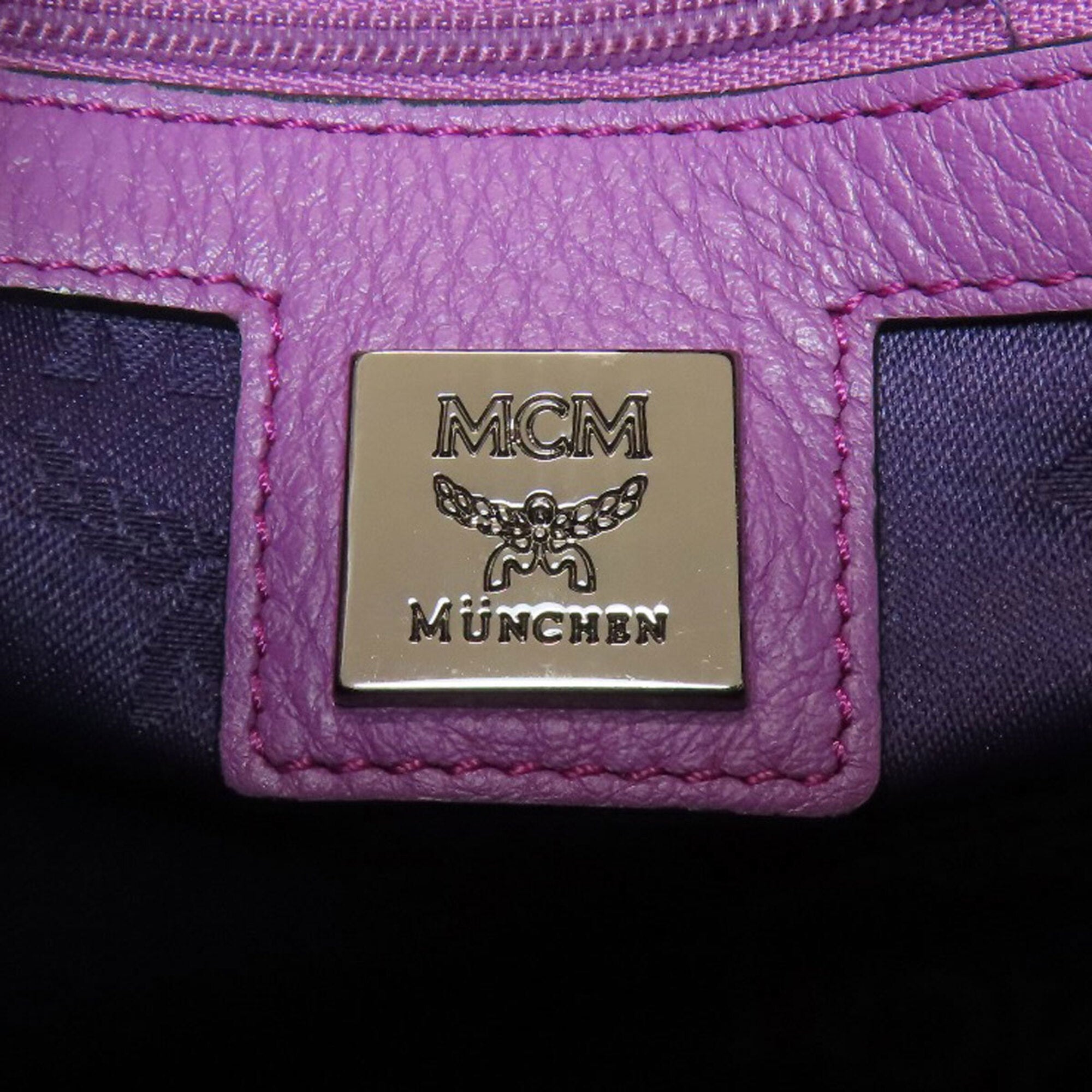Mcm Purple Pvc Backpack (Pre-Owned)