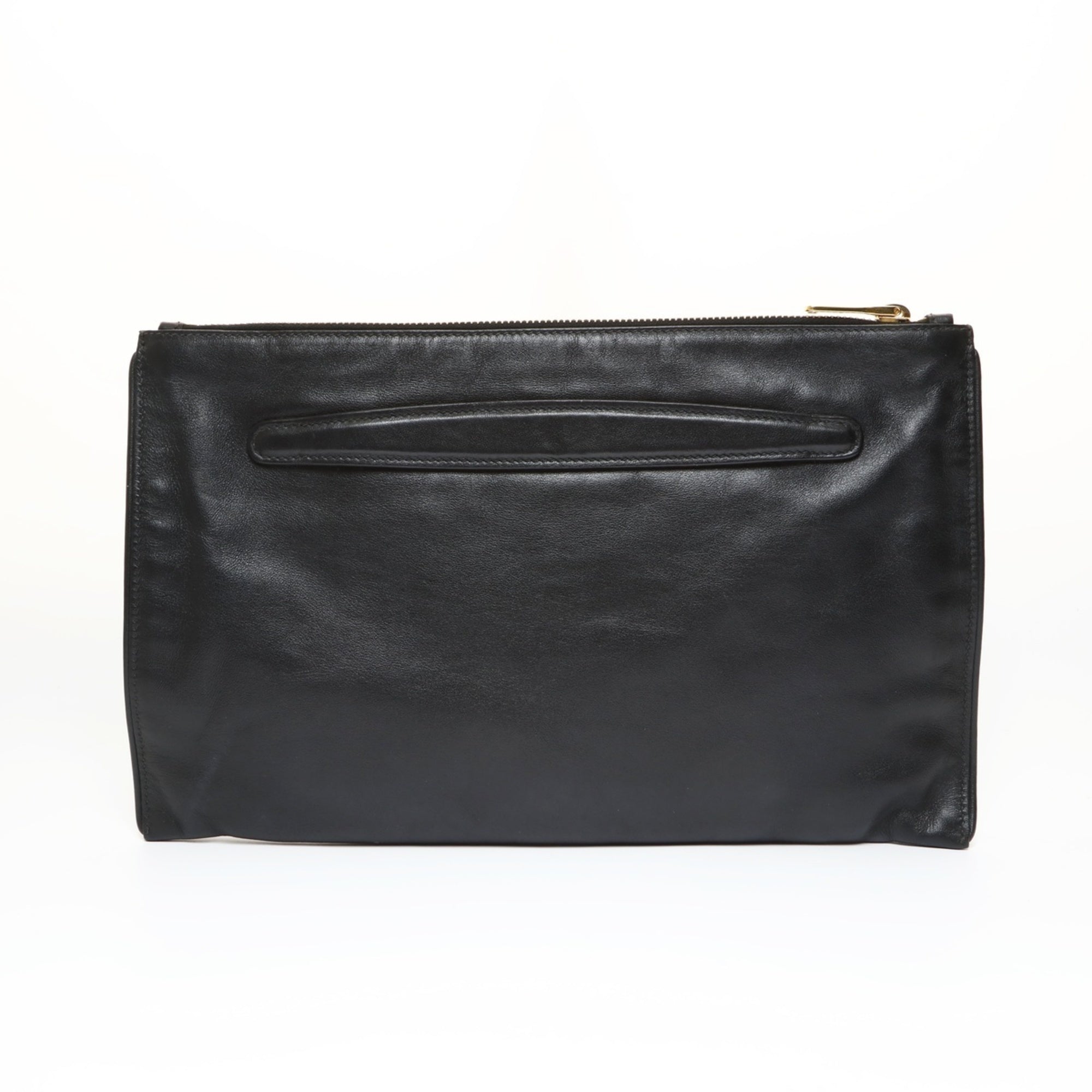 Miu Miu Black Leather Clutch Bag (Pre-Owned)