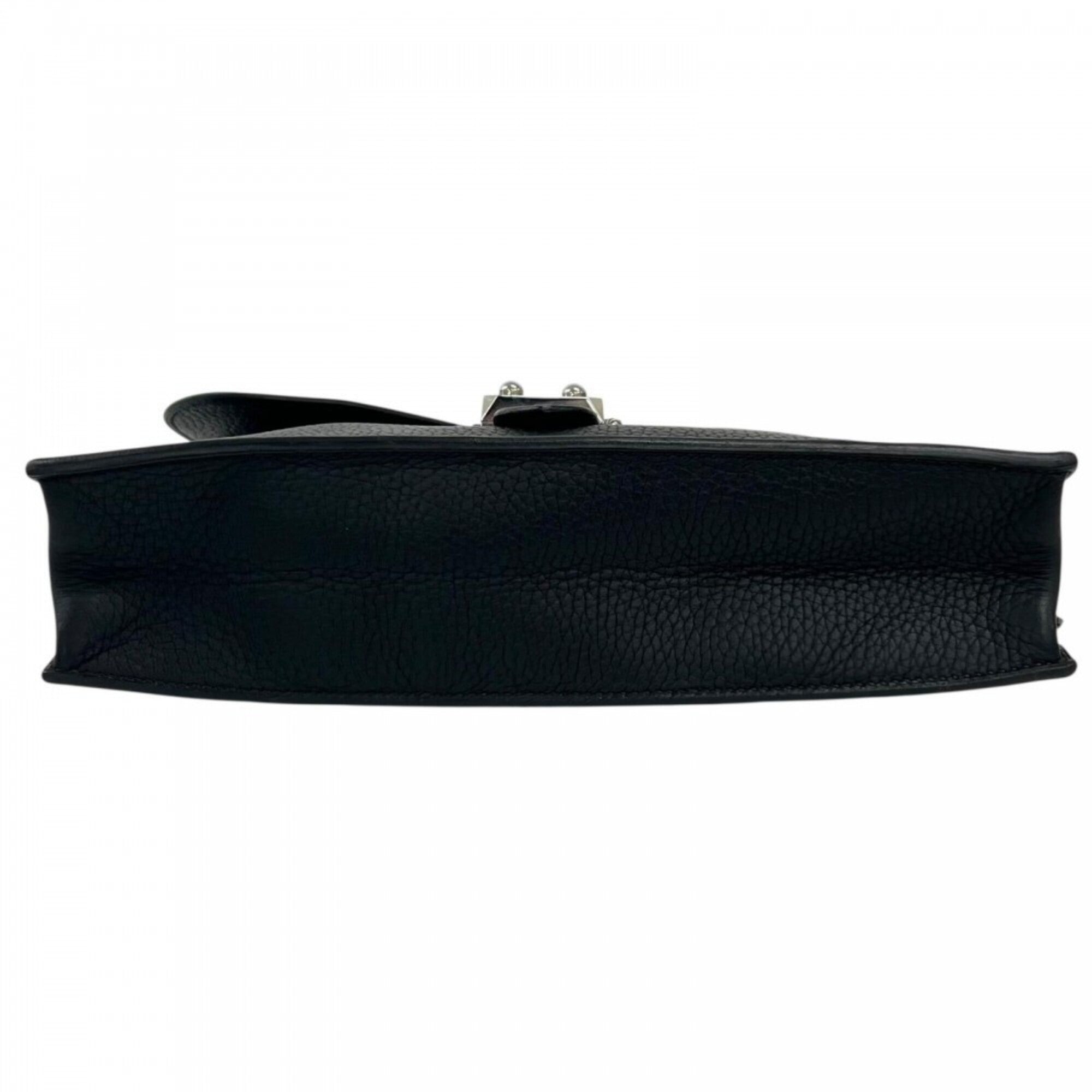 Hermes Black Leather Handbag (Pre-Owned)
