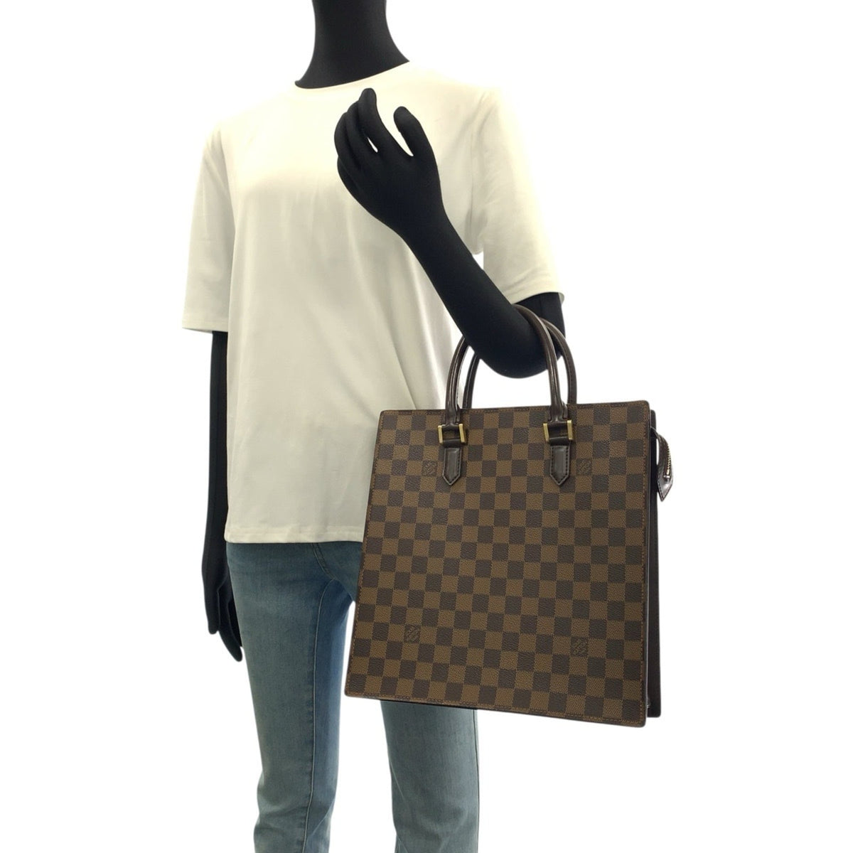 Louis Vuitton Brown Damier Canvas Pvc Handbag Tote Bag (Pre-Owned)