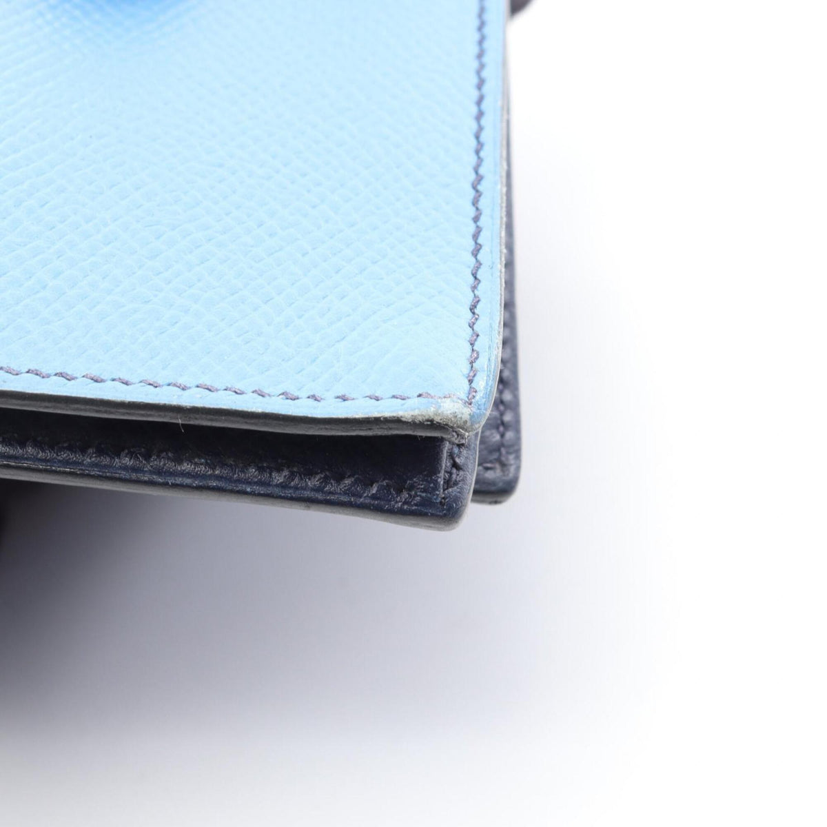 Hermes Bleu Saphir Blue Blue Paradise Navy Epsom Leather Long Wallet (Bi-Fold) (Pre-Owned)