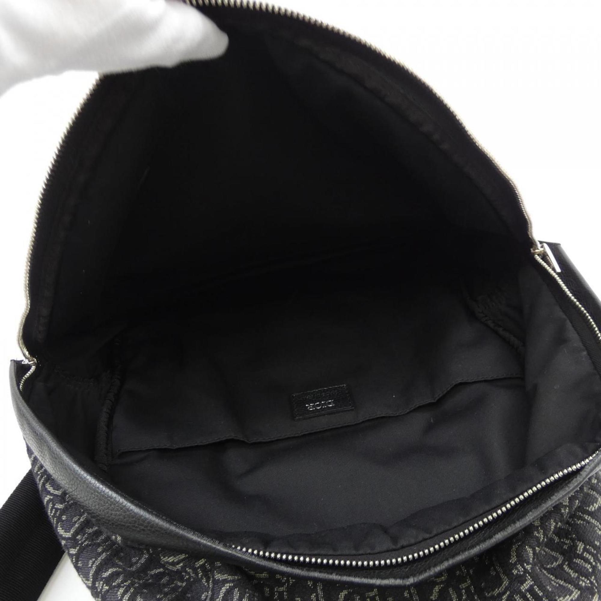 Christian Dior Black Gray Backpack Handbag (Pre-Owned)