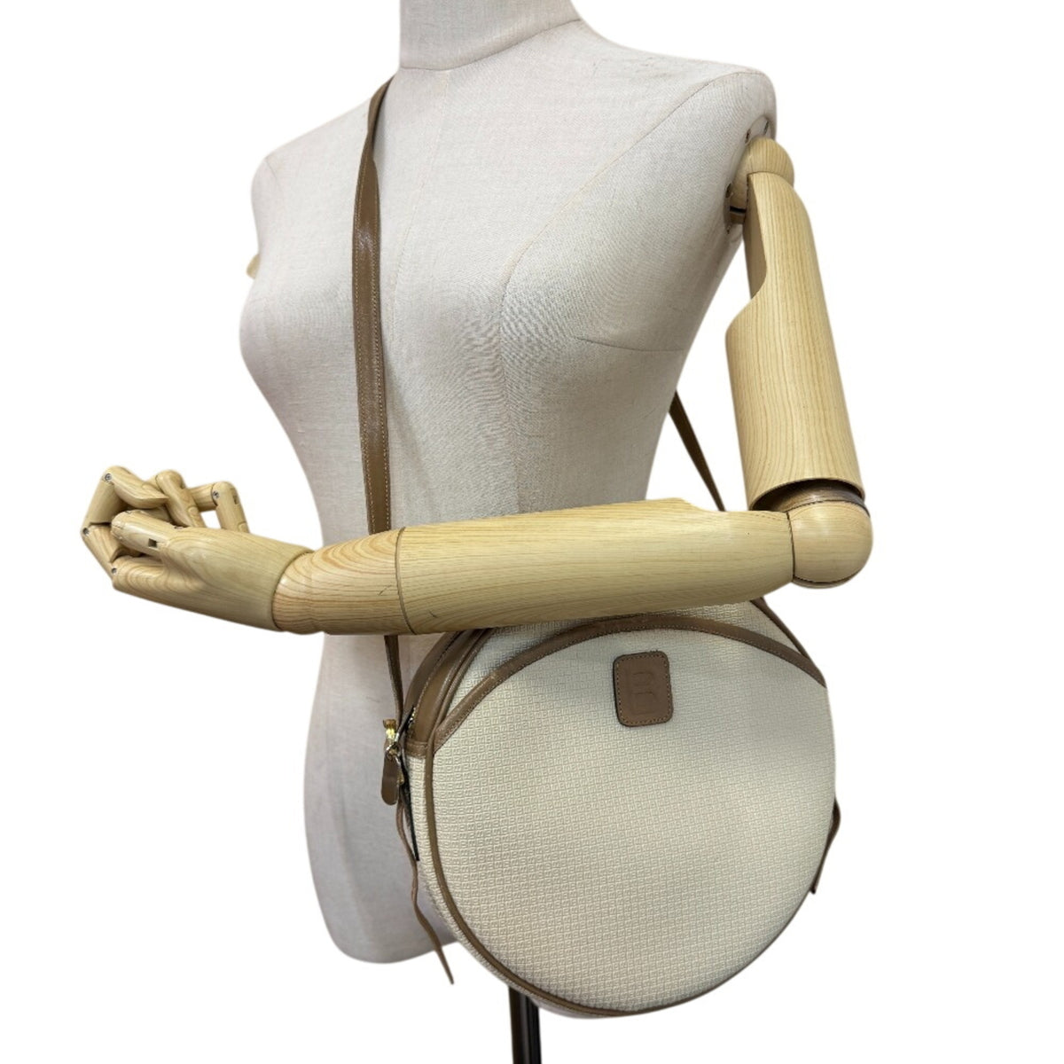 Bally Beige Brown Pvc Leather Shoulder Bag (Pre-Owned)