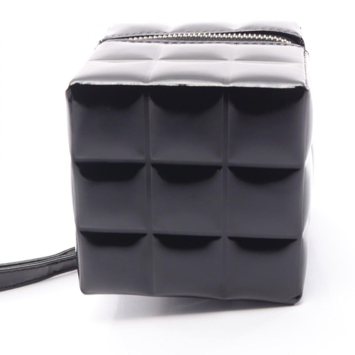 Chanel Chocolate Bar Black Patent Leather Handbag (Pre-Owned)