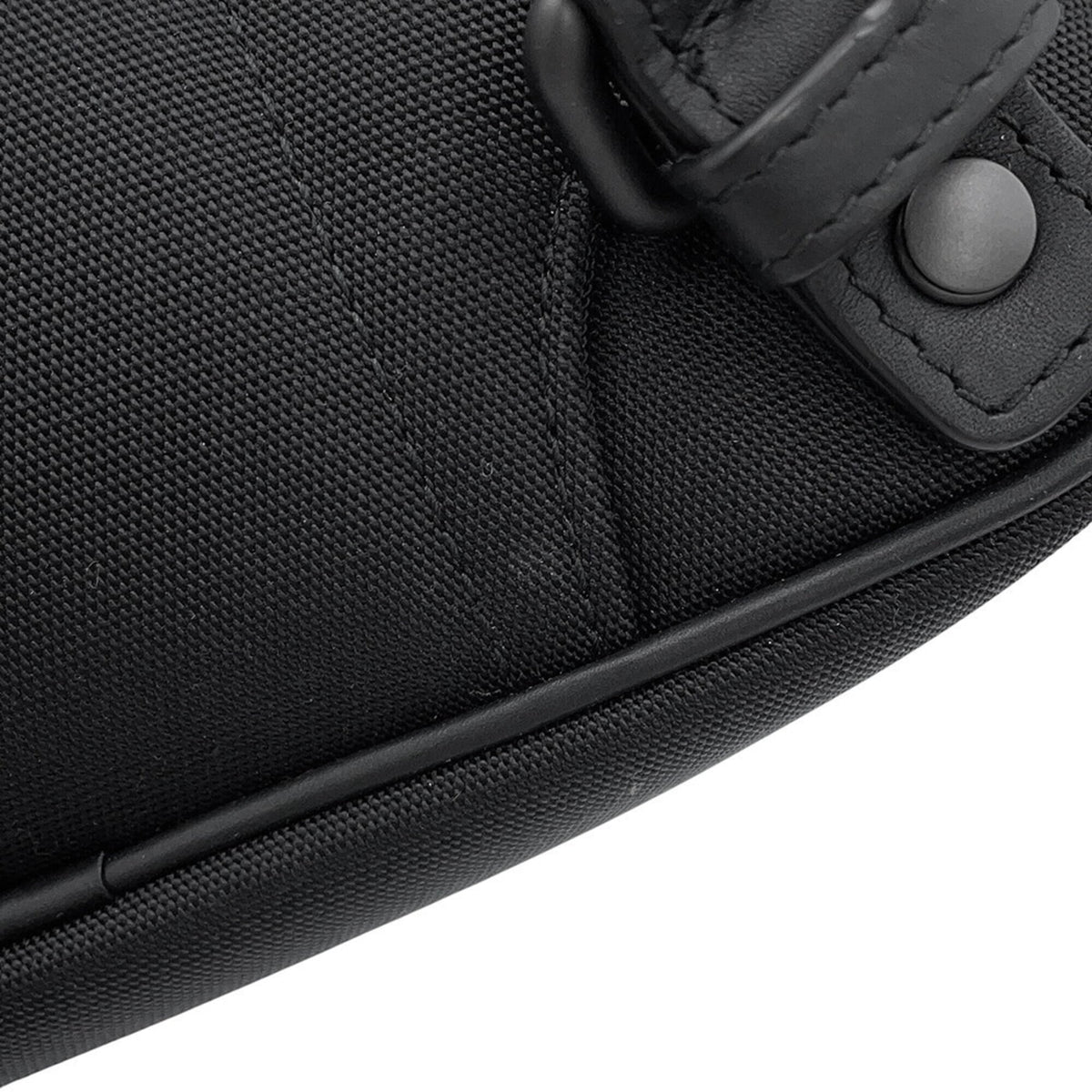 Bottega Veneta Intrecciato Black Leather Canvas Sling Bag (Pre-Owned)