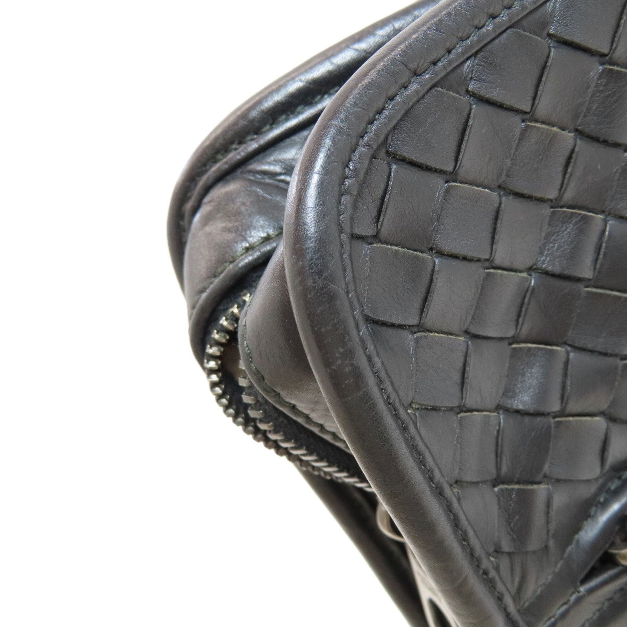 Bottega Veneta Intrecciato Black Leather Briefcase (Pre-Owned)