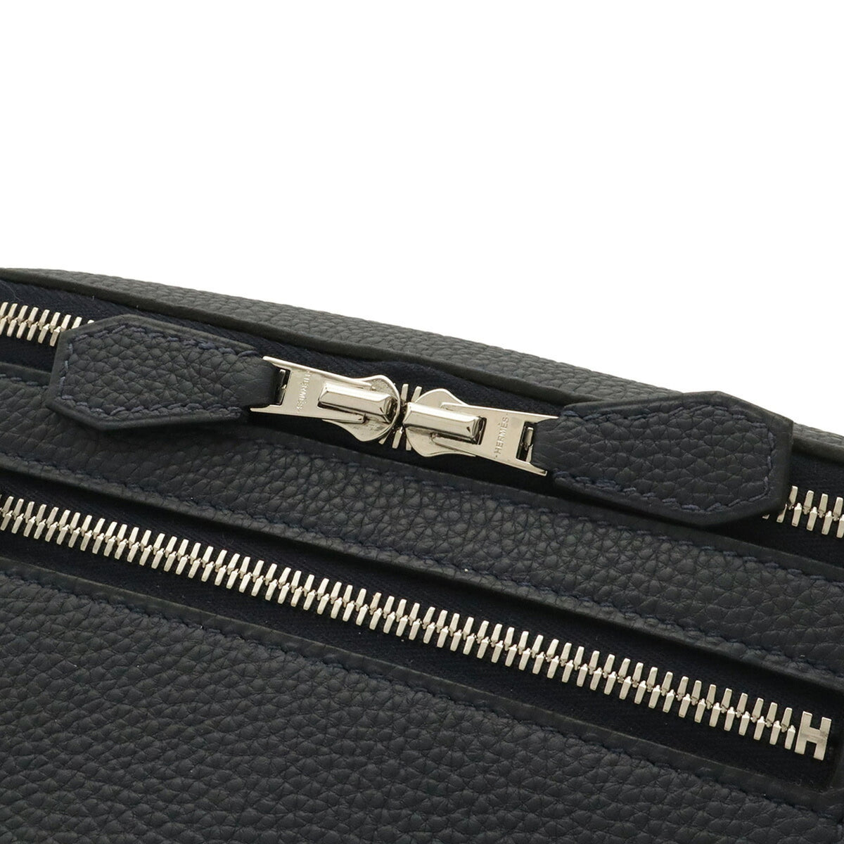 Hermes Blue Indigo Taurillon Clemence Leather Sling Bag (Pre-Owned)