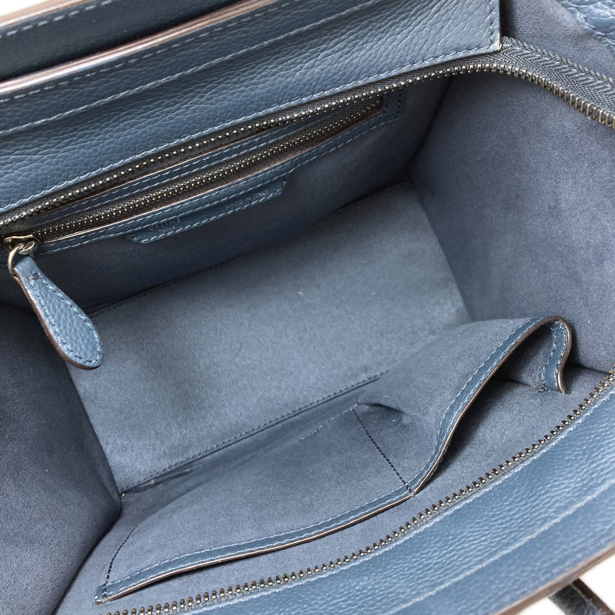 Celine Luggage Blue Leather Tote Bag (Pre-Owned)
