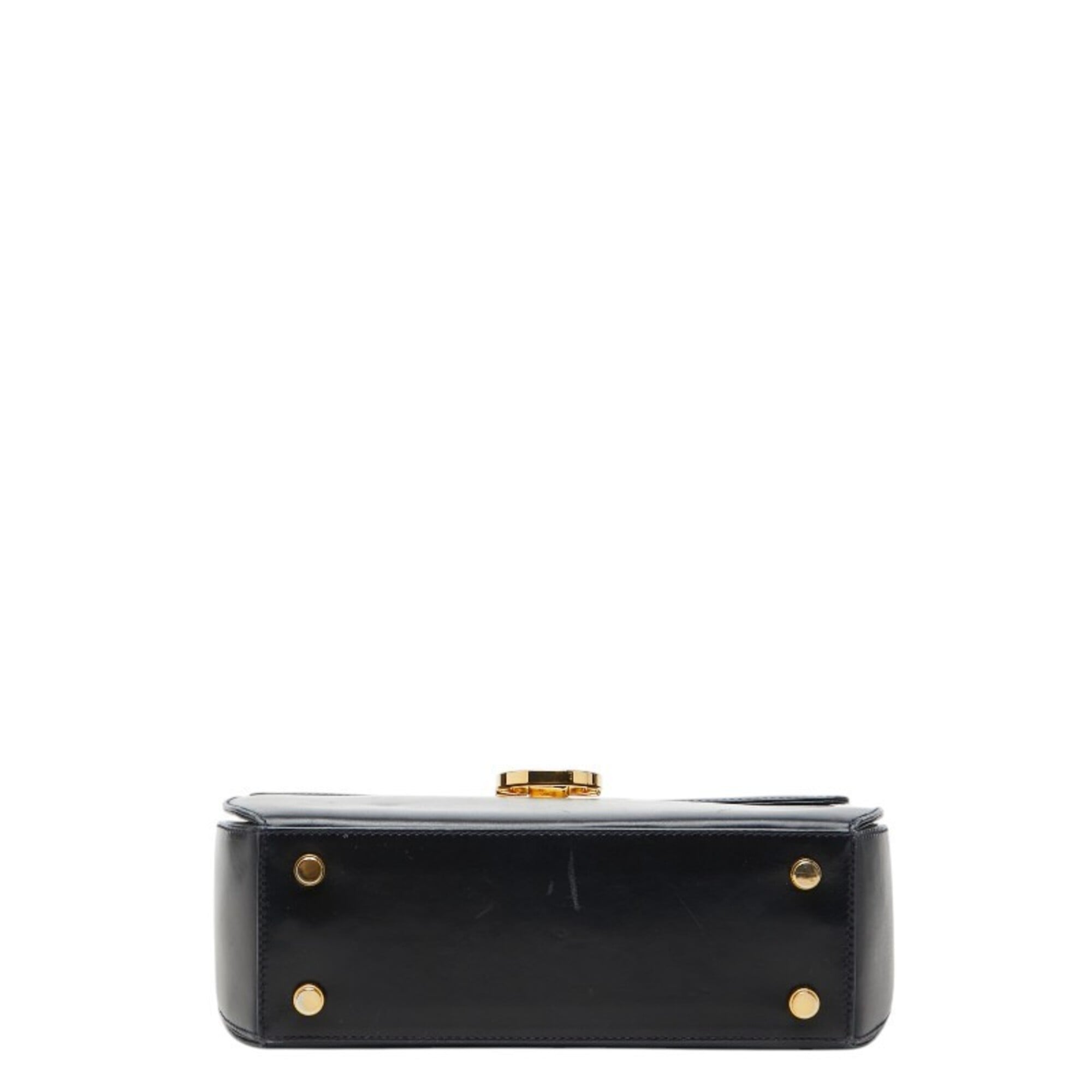Salvatore Ferragamo Navy Leather Handbag Shoulder Bag (Pre-Owned)