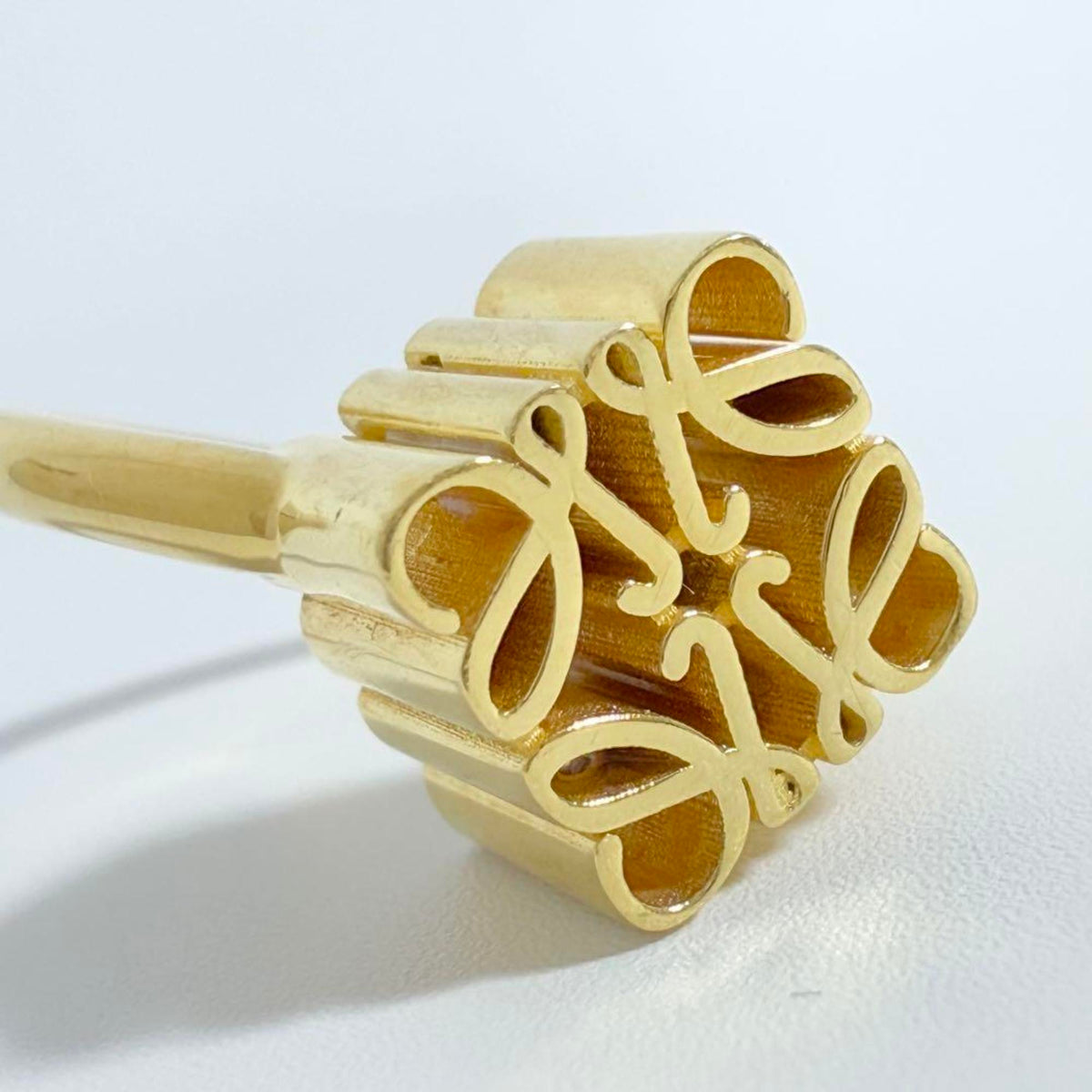 Loewe Gold Plating Silver 925 Band Ring (Pre-Owned)
