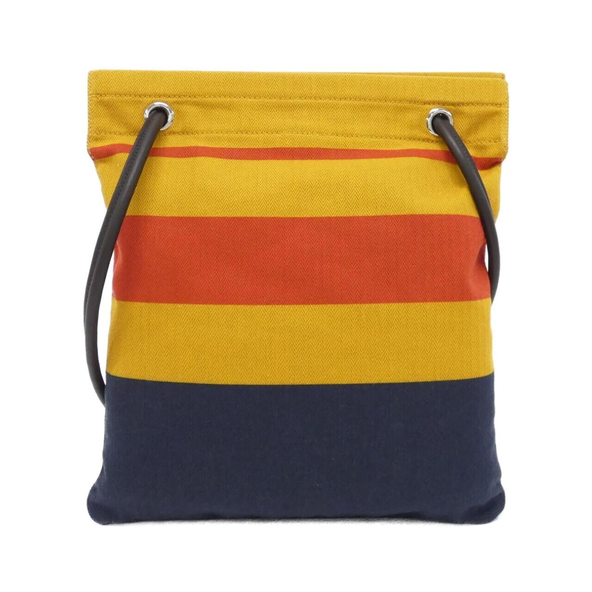 Hermes Ebene Rocabar Canvas Swift Leather Shoulder Bag (Pre-Owned)