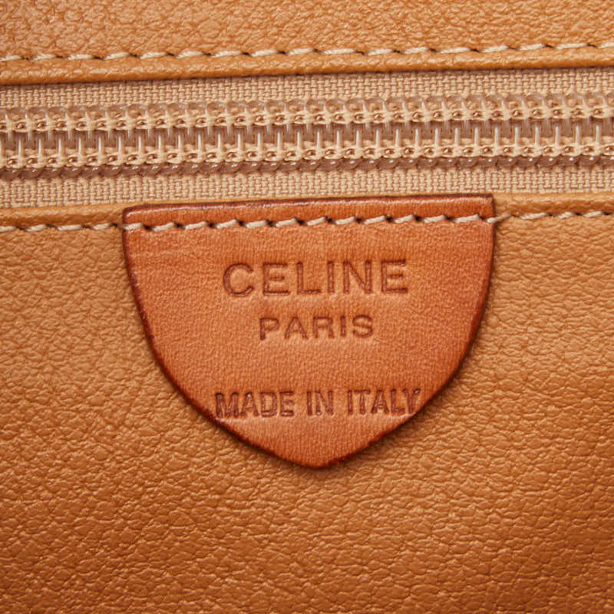 Celine Brown Pvc Leather Handbag Shoulder Bag (Pre-Owned)