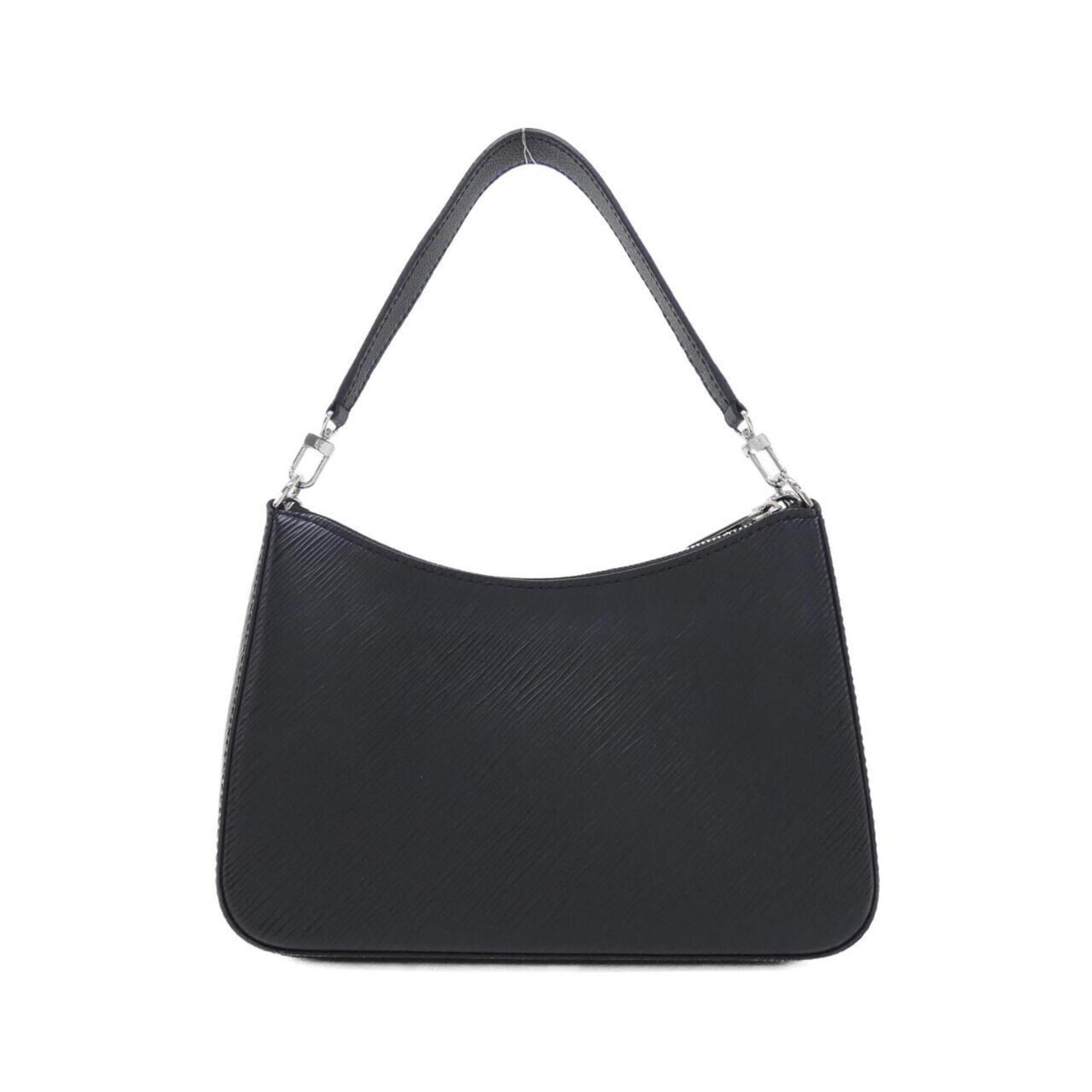 Louis Vuitton Black Leather Pouch Shoulder Bag (Pre-Owned)