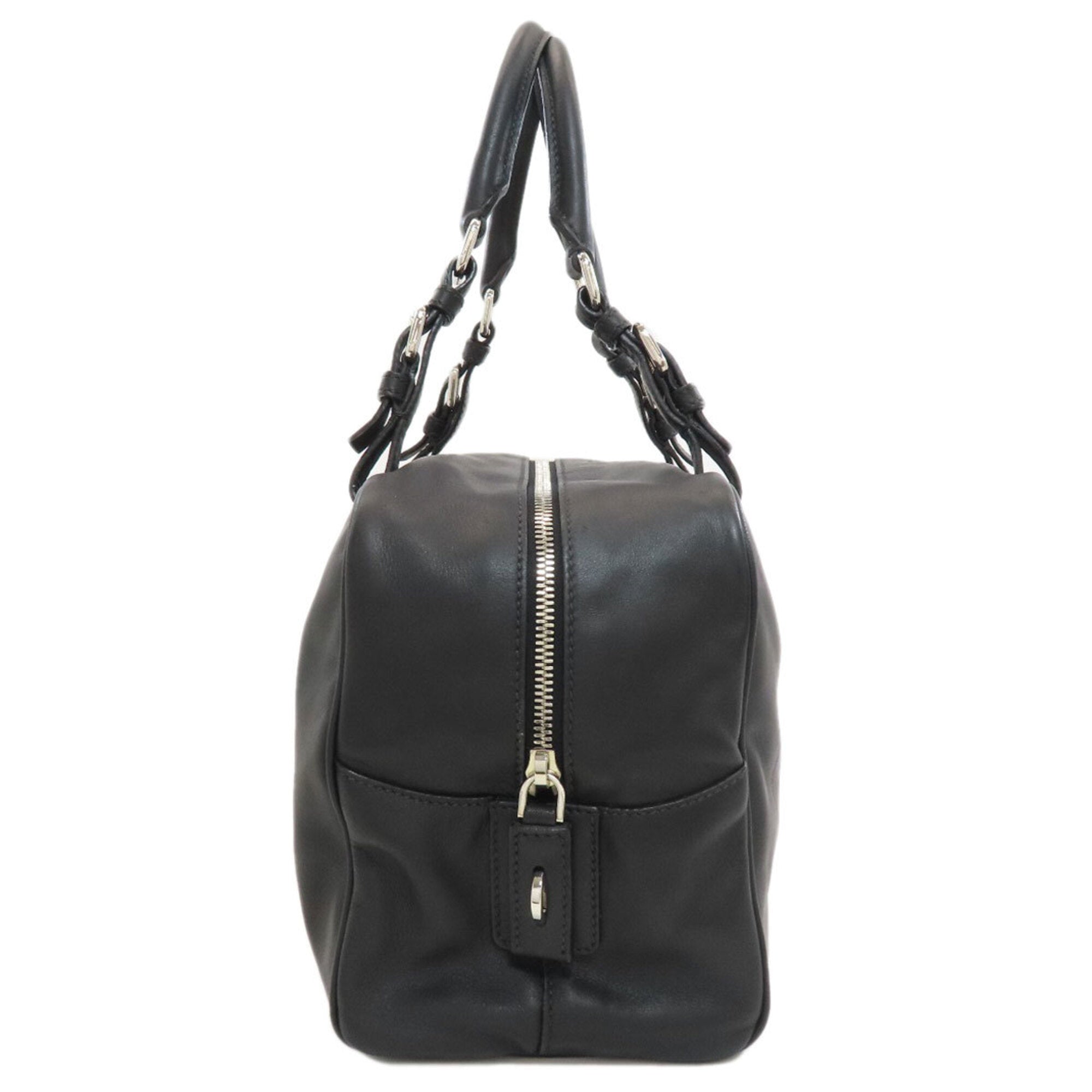 Prada Black Leather Boston Bag (Pre-Owned)