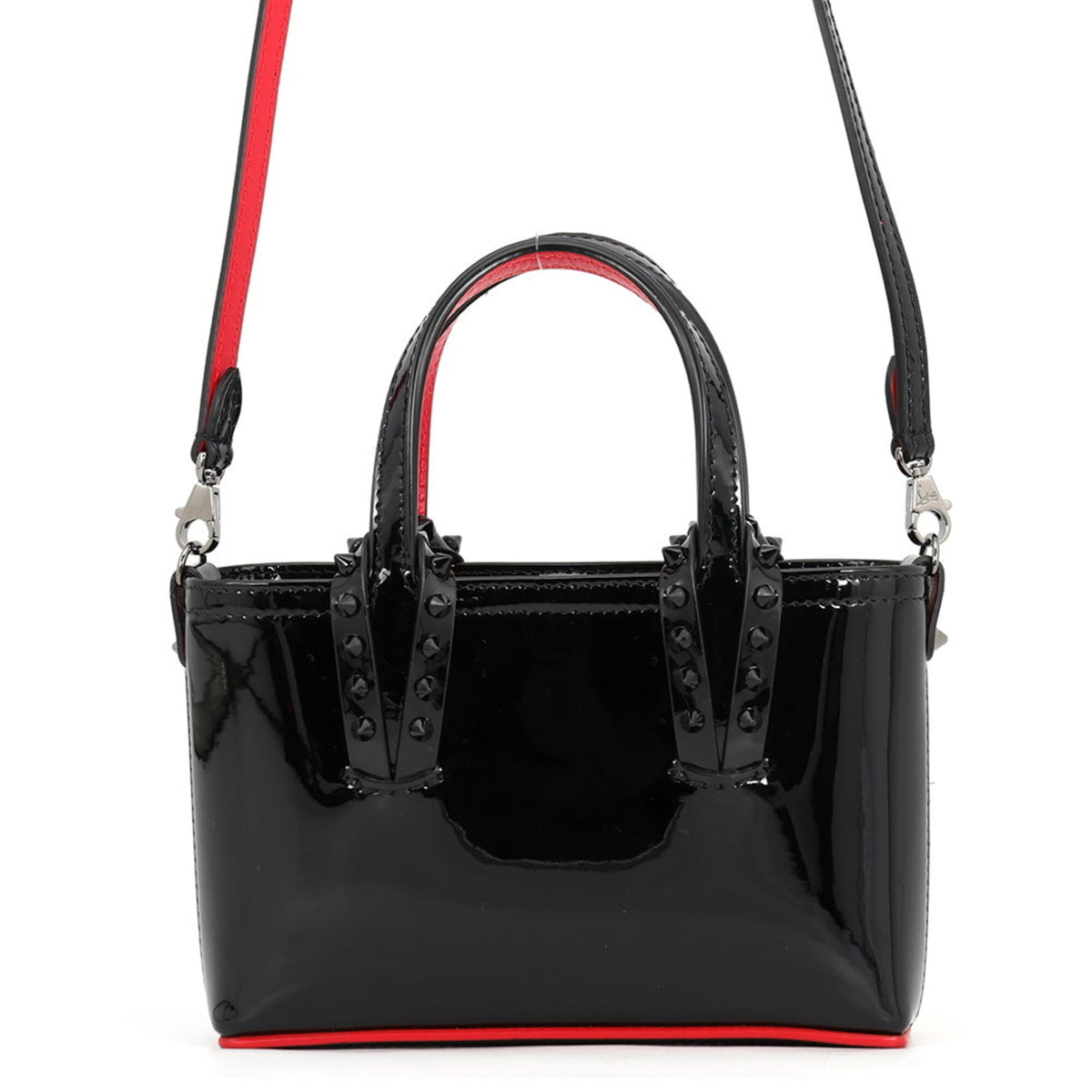Christian Louboutin Black Leather Handbag Shoulder Bag (Pre-Owned)