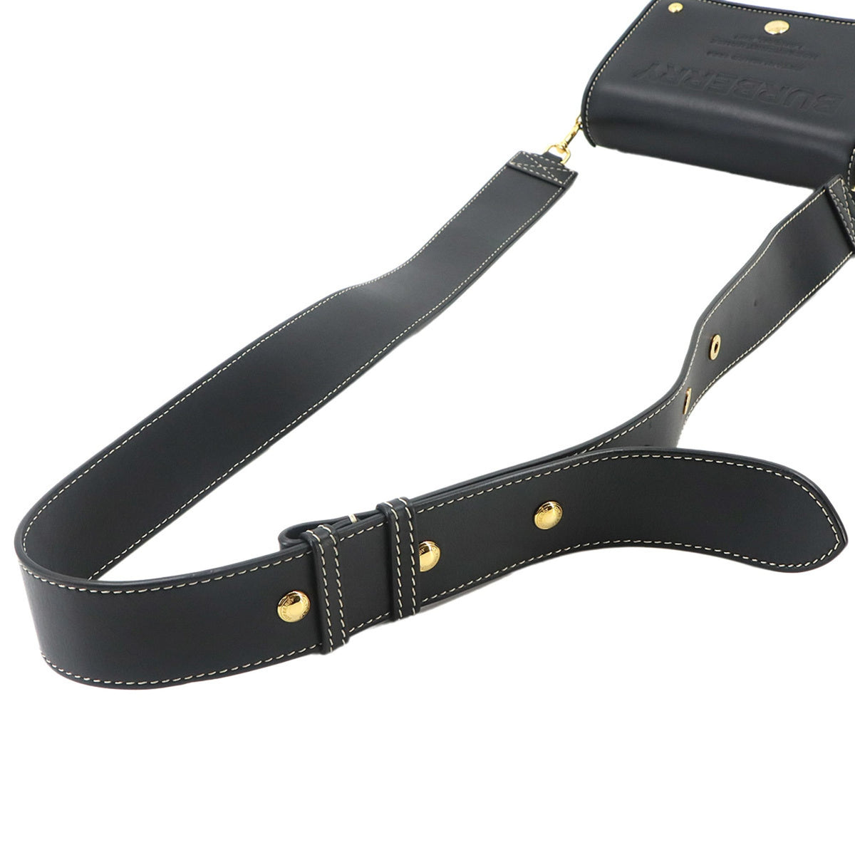 Burberry Black Leather Shoulder Bag (Pre-Owned)