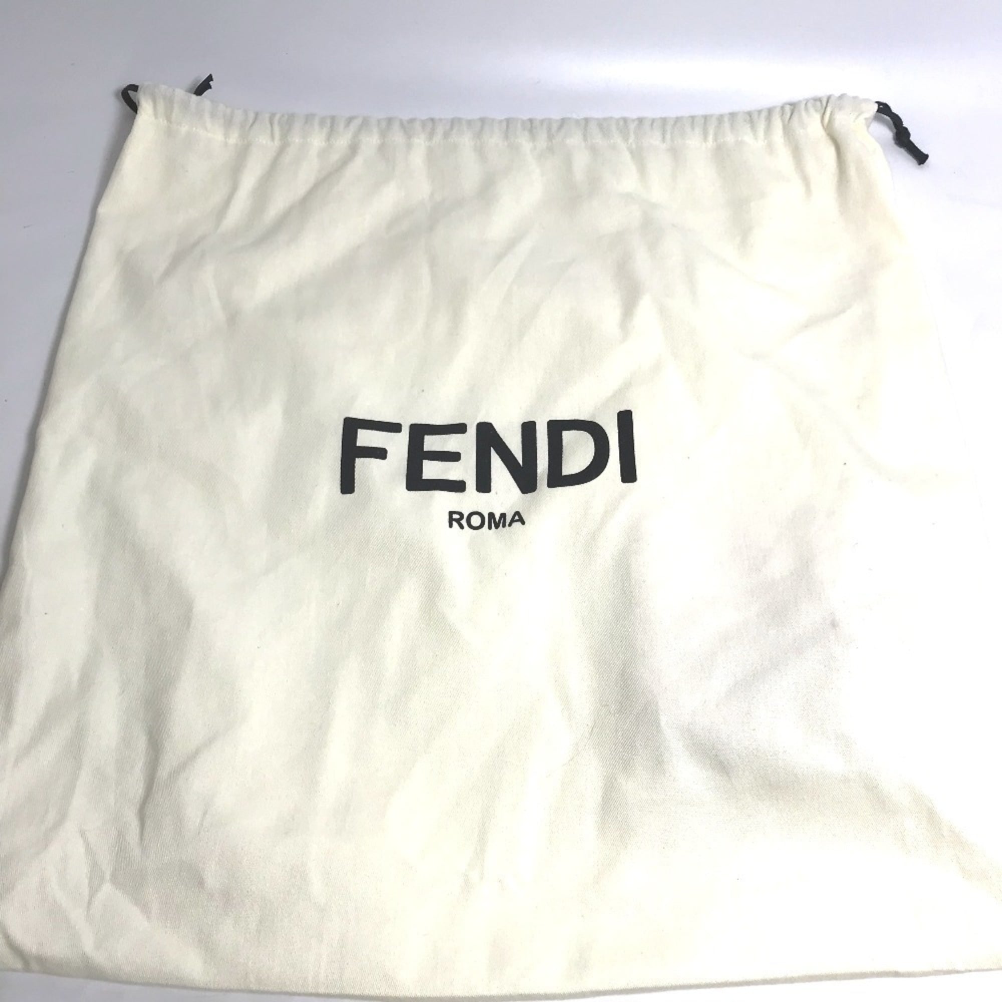 Fendi Black White Coated Canvas Handbag Tote Bag (Pre-Owned)