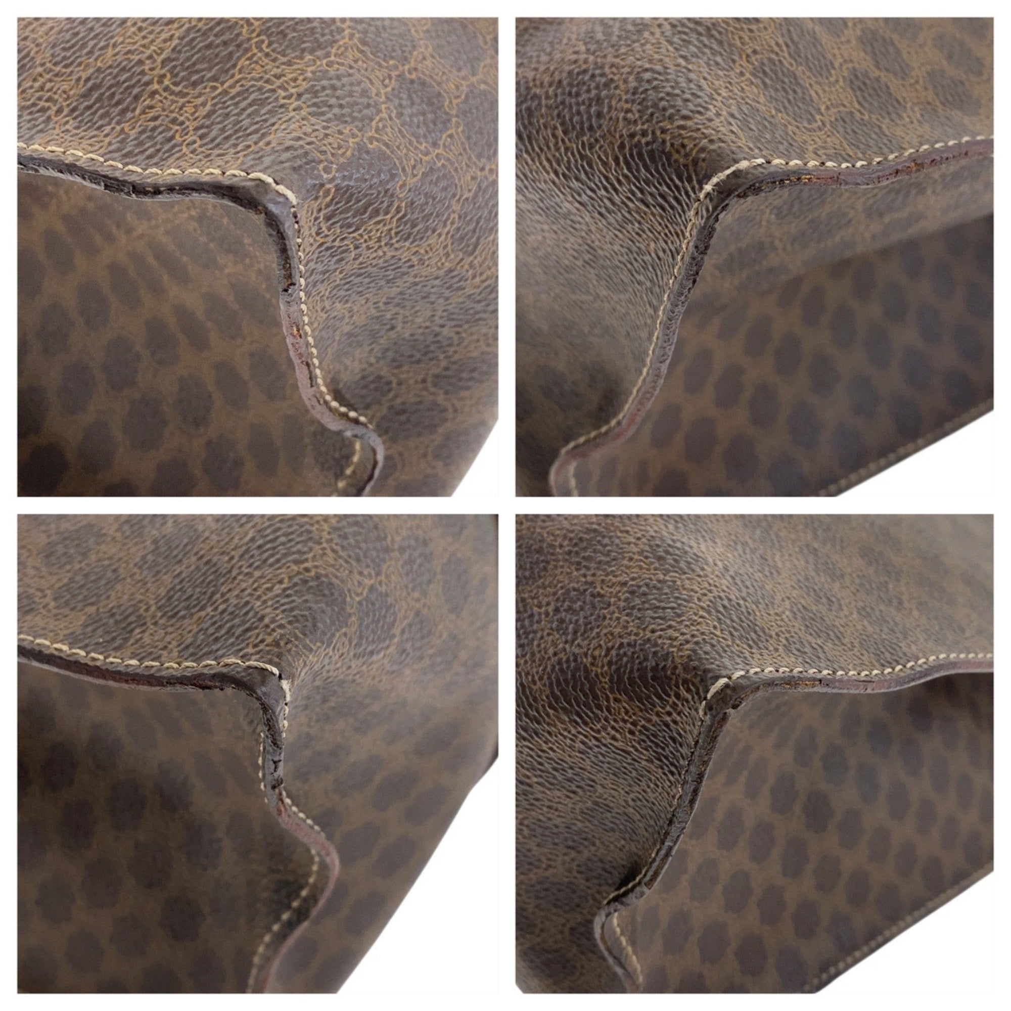 Celine Brown Pvc Shoulder Bag Tote Bag (Pre-Owned)