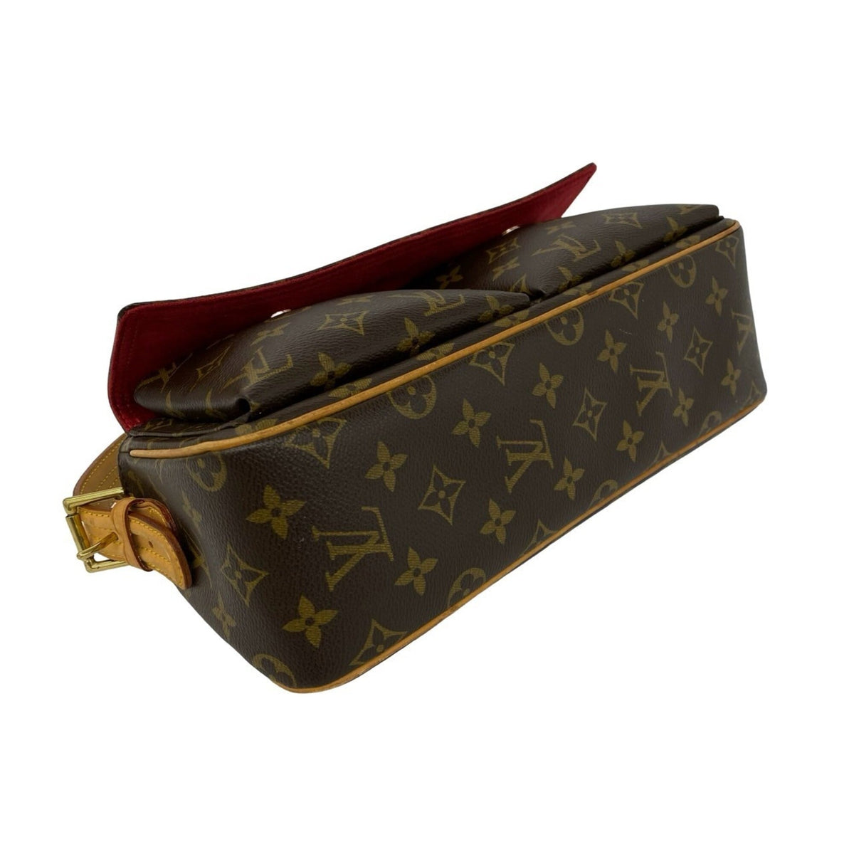 Louis Vuitton Brown Leather Pvc Handbag Shoulder Bag (Pre-Owned)