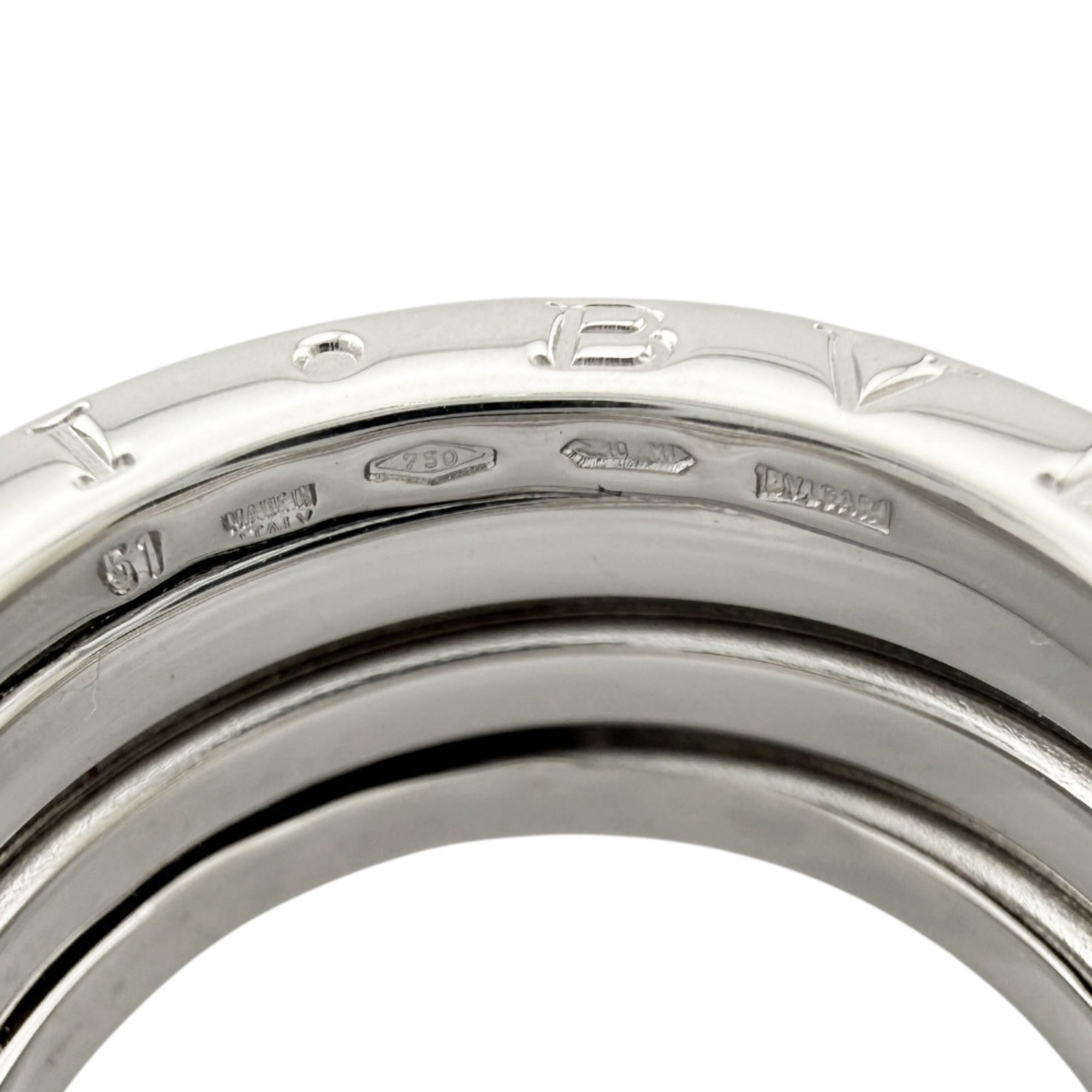 Bvlgari B.Zero1 Silver White Gold (18K) Band Ring (Pre-Owned)