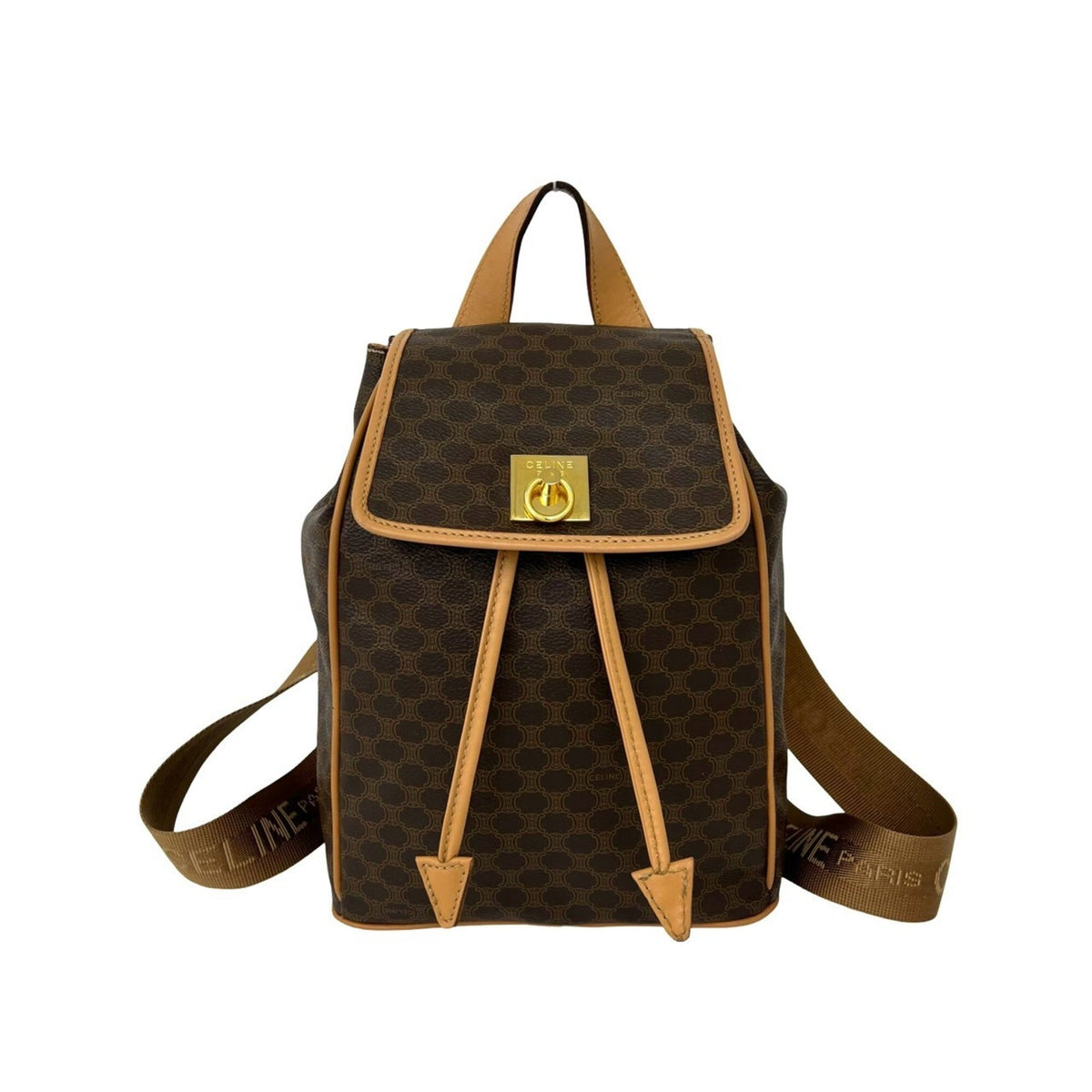 Celine Brown Pvc Leather Backpack (Pre-Owned)