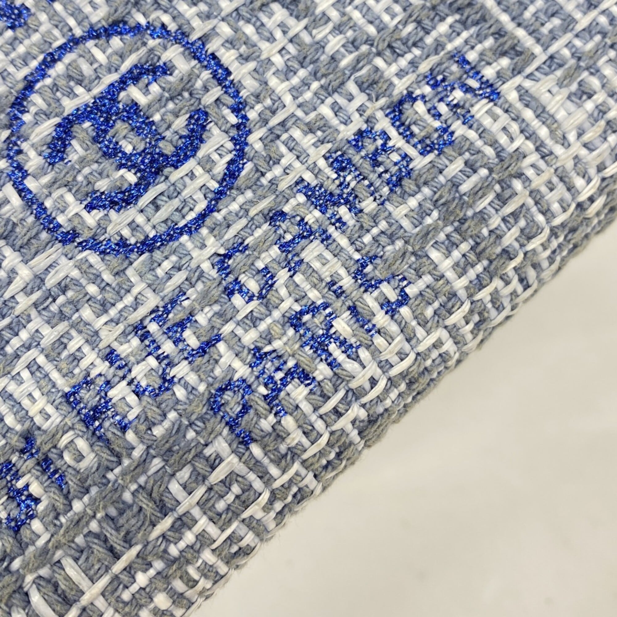 Chanel Blue Tweed Wallet (Bi-Fold) (Pre-Owned)