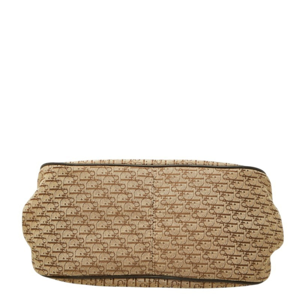 Christian Dior Beige Canvas Leather Handbag Shoulder Bag (Pre-Owned)