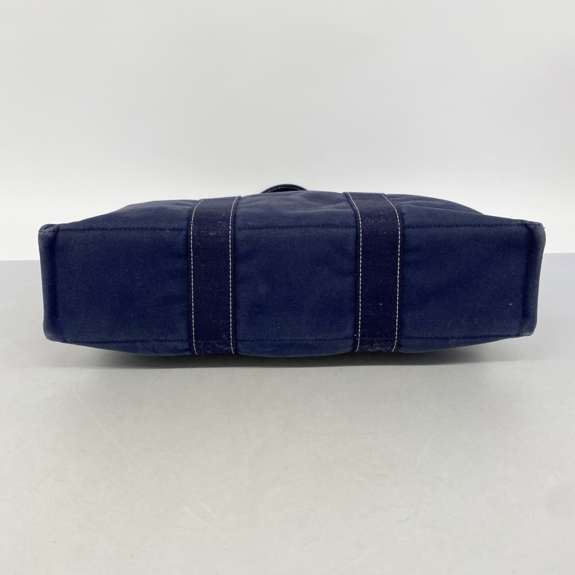 Hermes Navy Canvas Tote Bag (Pre-Owned)