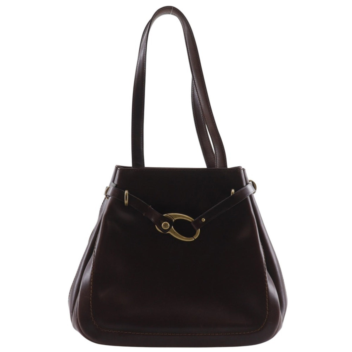 Bally Brown Leather Tote Bag (Pre-Owned)