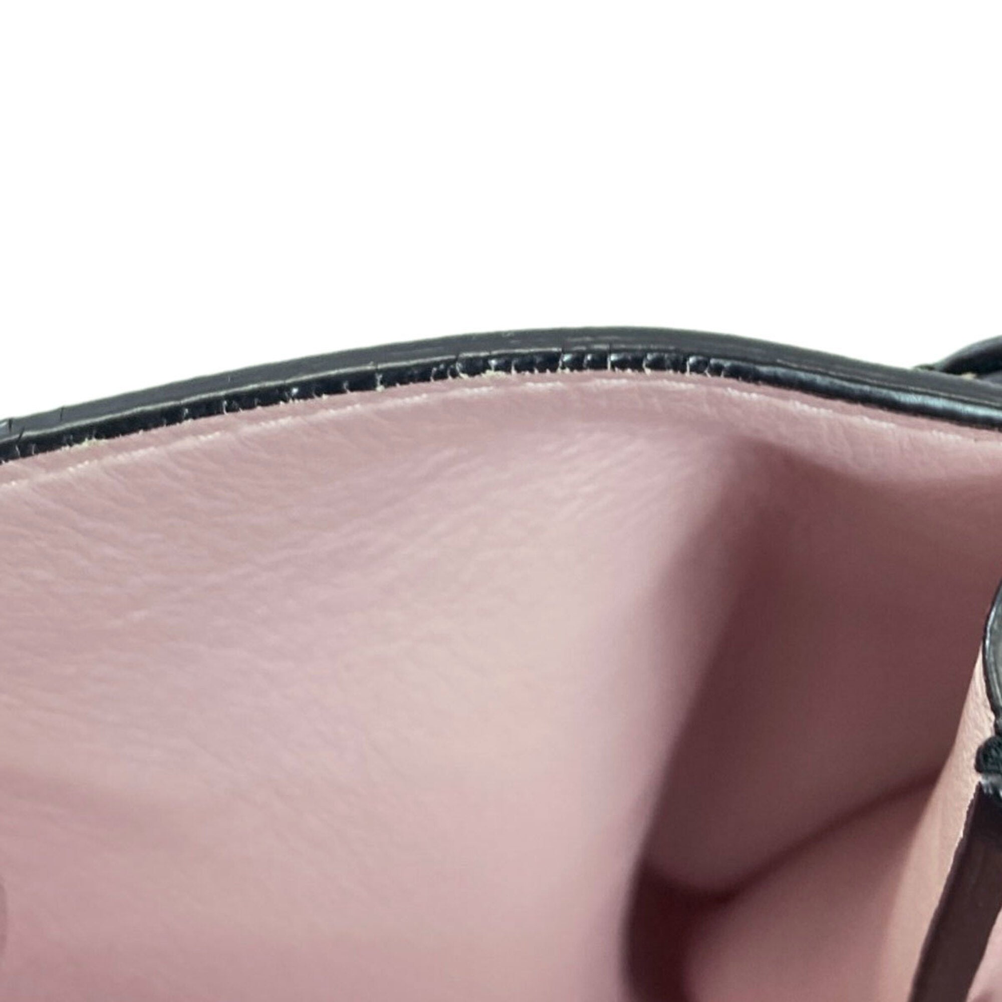 Christian Dior Black Pink Leather Tote Bag (Pre-Owned)