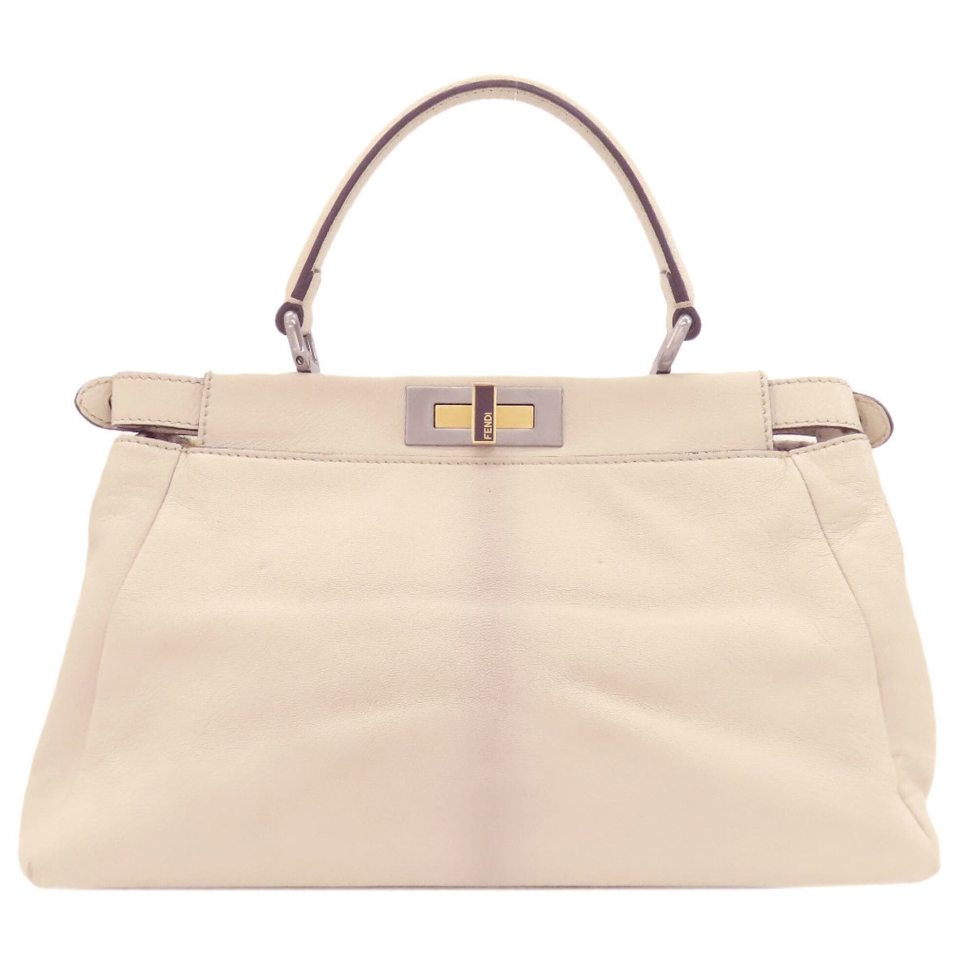 Fendi White Leather Handbag (Pre-Owned)