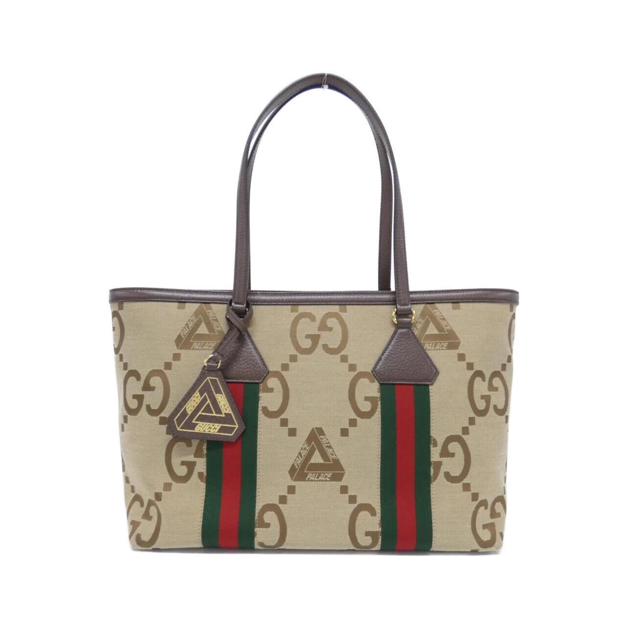 Gucci Gg Canvas Brown Camel Gg Canvas Handbag (Pre-Owned)