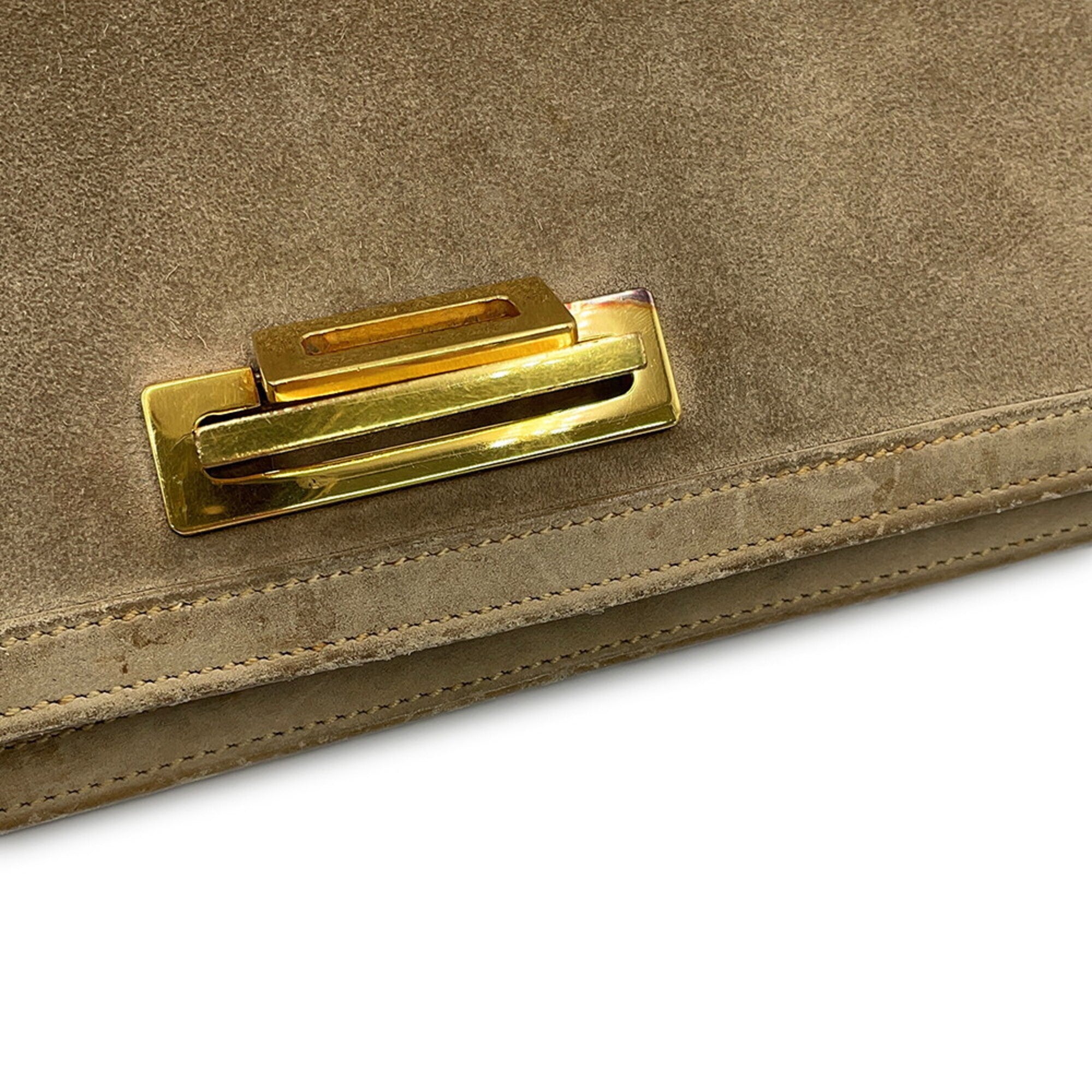 Hermes Kara Beige Handbag Shoulder Bag (Pre-Owned)