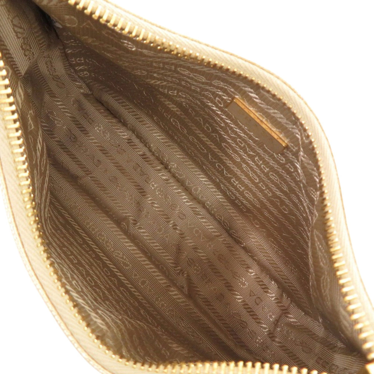 Prada Gold Leather Shoulder Bag (Pre-Owned)