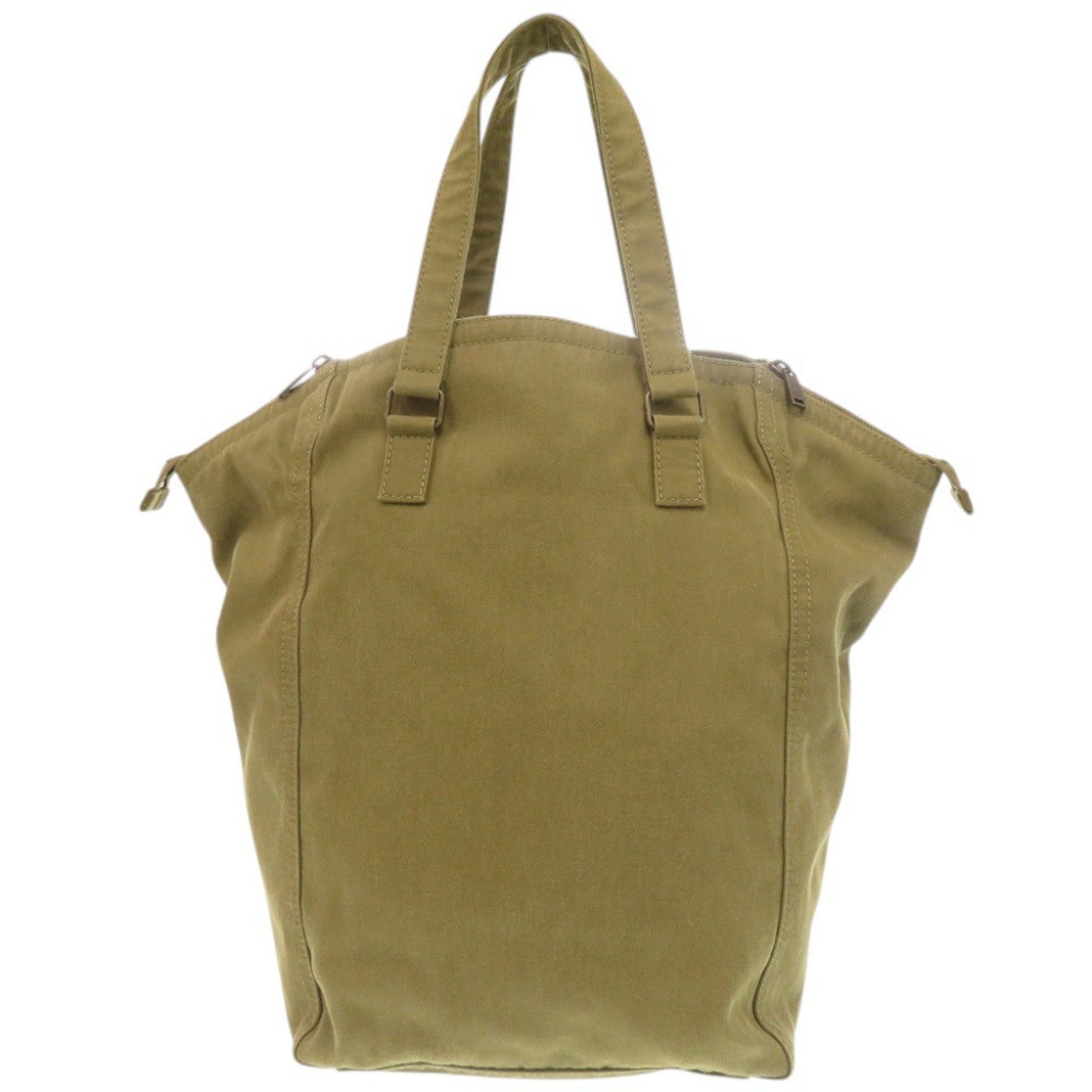 Yves Saint Laurent Khaki Canvas Tote Bag (Pre-Owned)