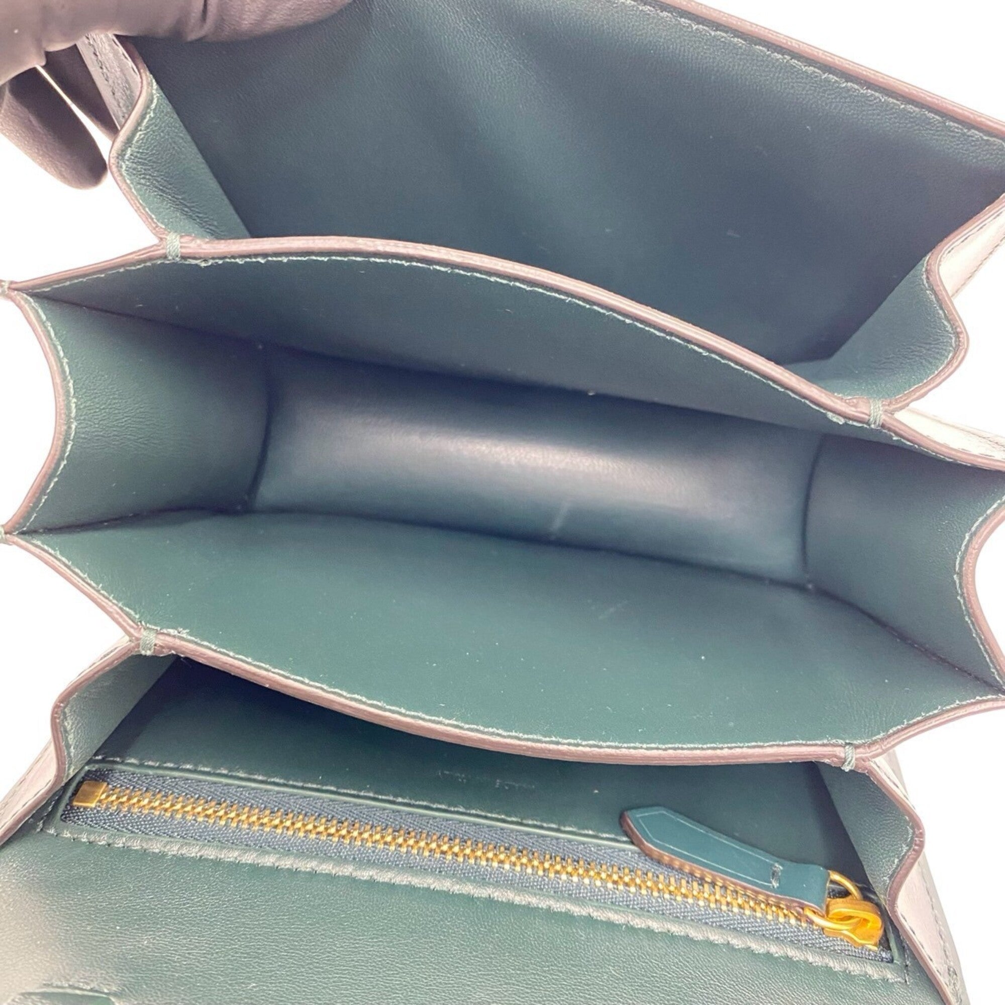 Celine Green Leather Shoulder Bag (Pre-Owned)