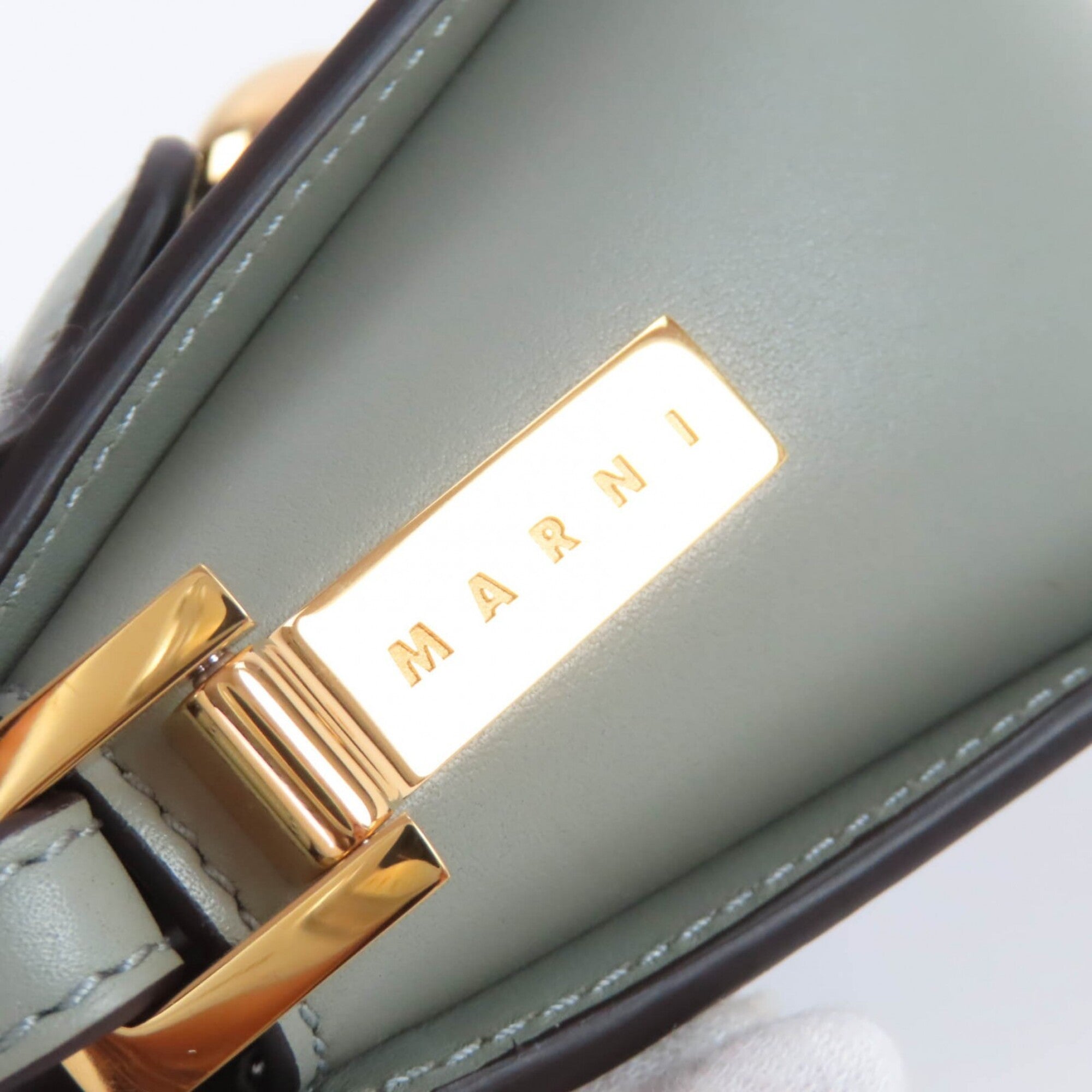 Marni Green Leather Shoulder Bag (Pre-Owned)