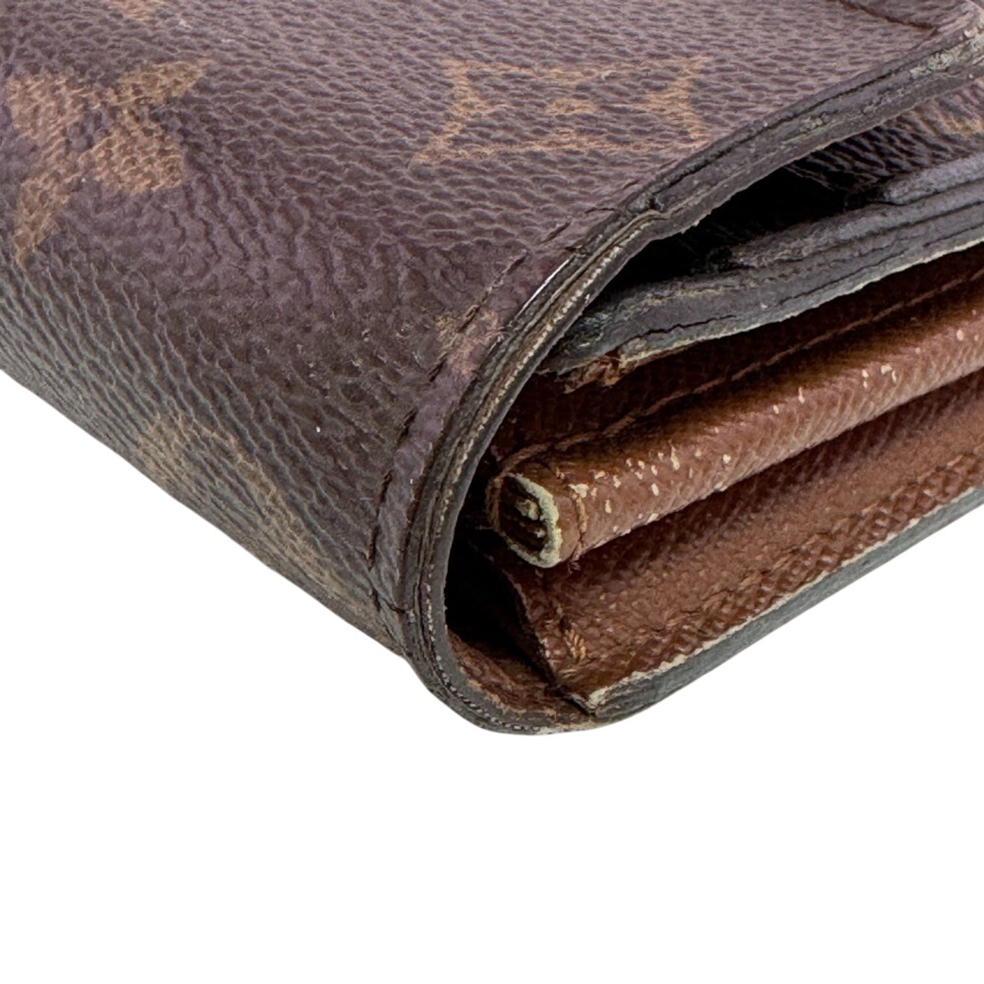 Louis Vuitton Monogram Brown Leather Long Wallet (Bi-Fold) (Pre-Owned)