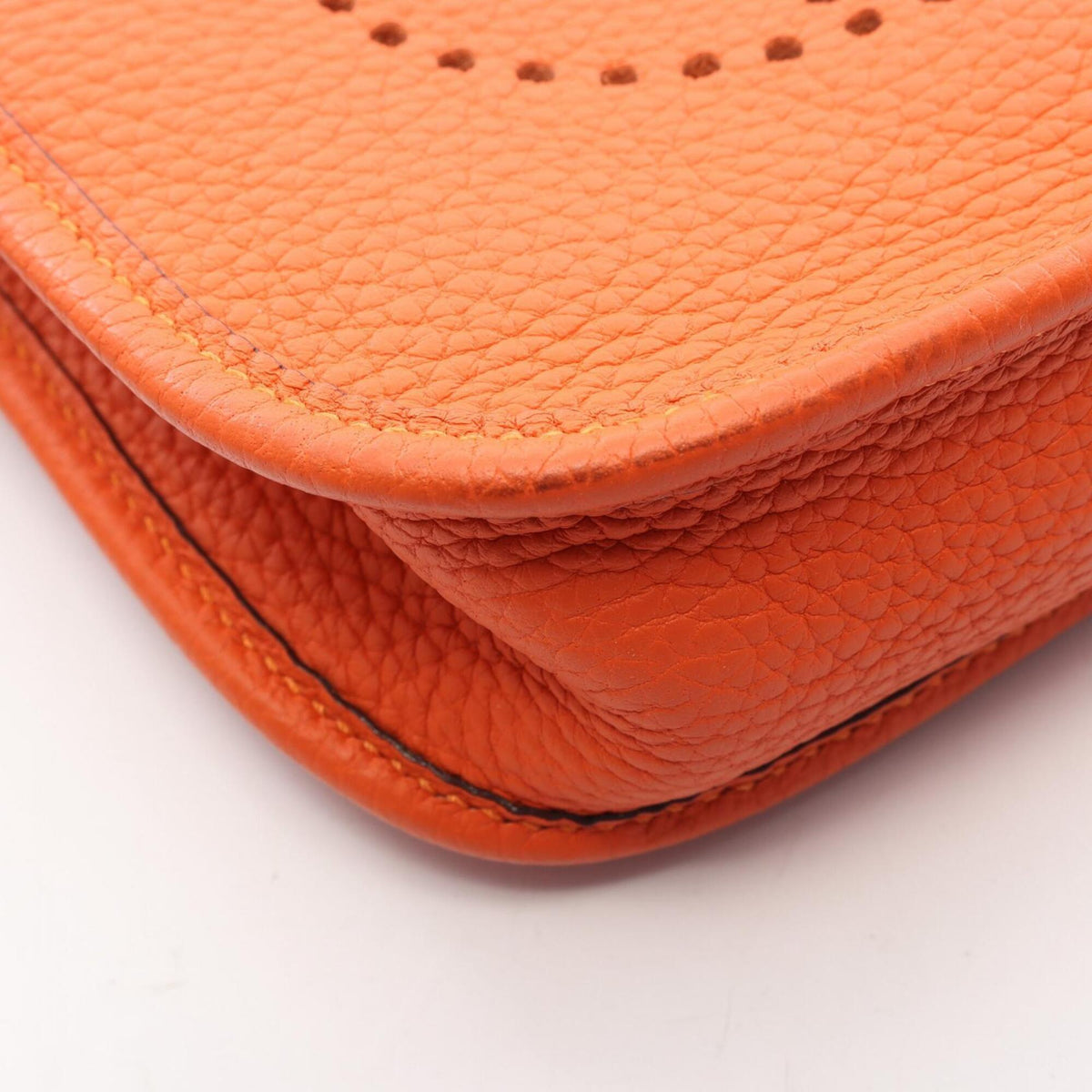 Hermes Orange Taurillon Clemence Leather Handbag Shoulder Bag (Pre-Owned)