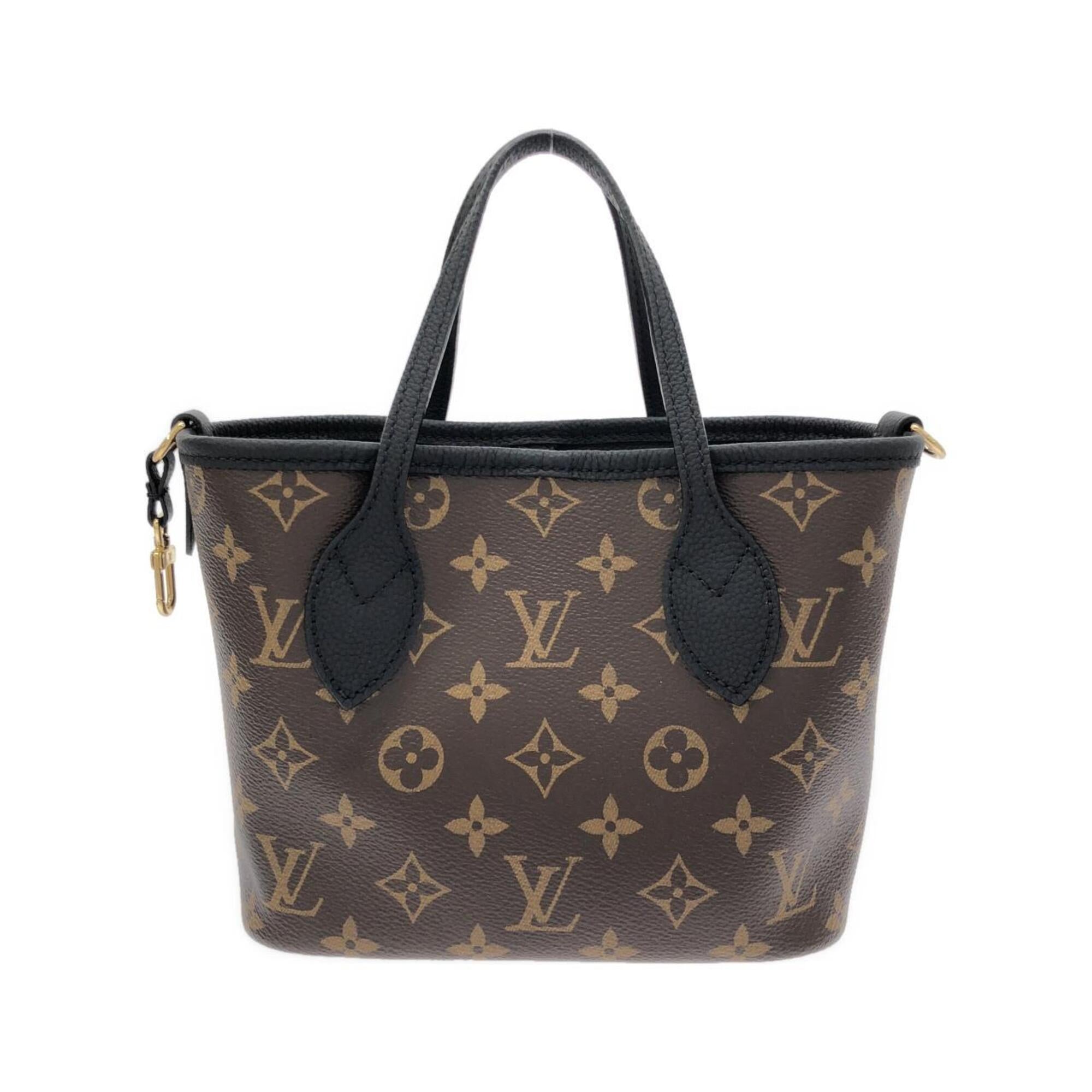 Louis Vuitton Black Marron Coated Canvas Leather Handbag Pouch (Pre-Owned)