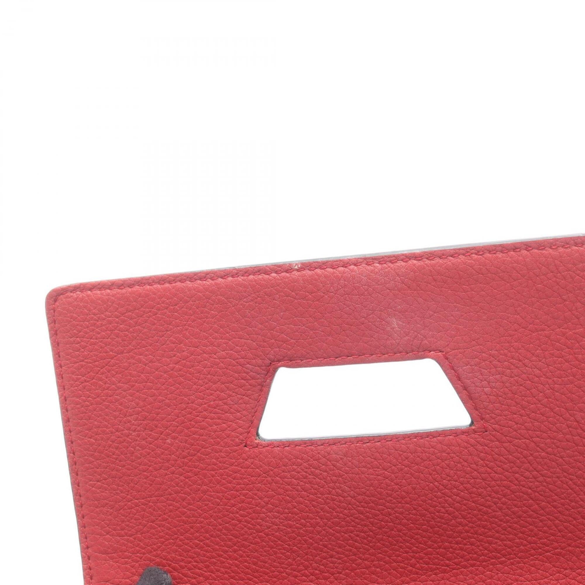 Loewe Red Color Leather Handbag Shoulder Bag (Pre-Owned)