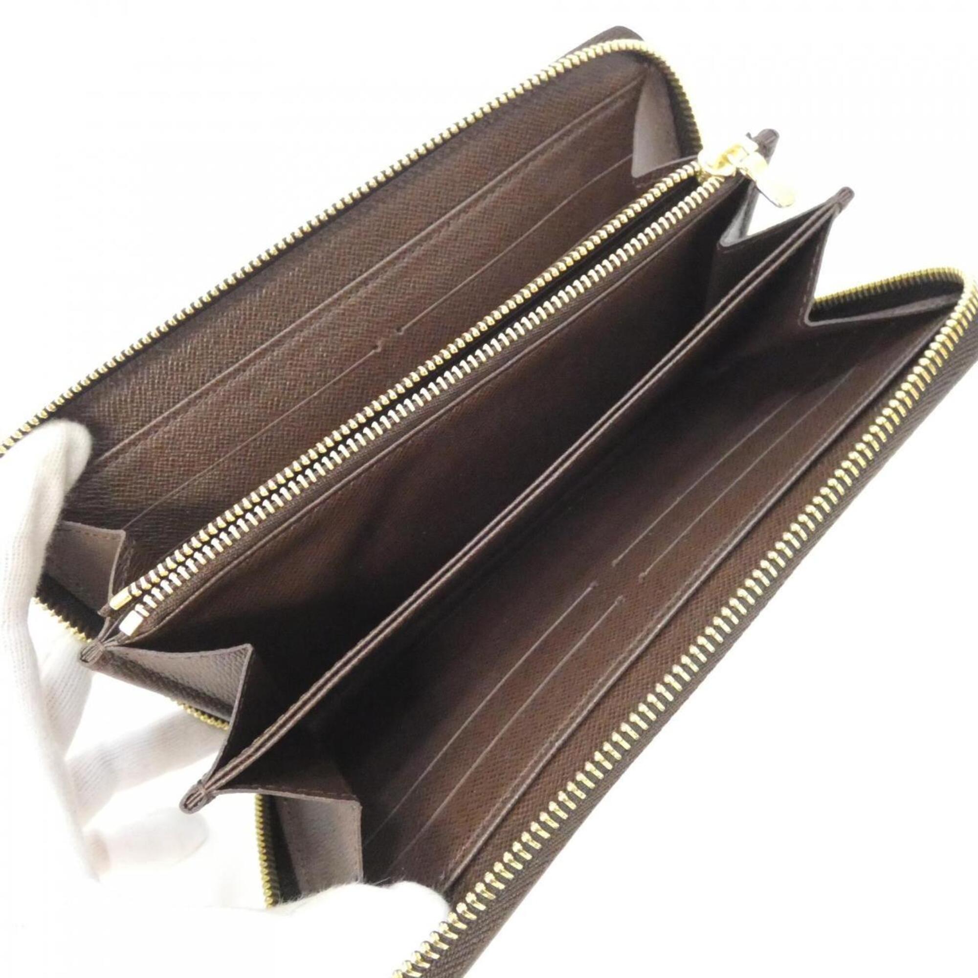 Louis Vuitton Damier Ebene Coated Canvas Long Bill Wallet (Tri-Fold) (Pre-Owned)