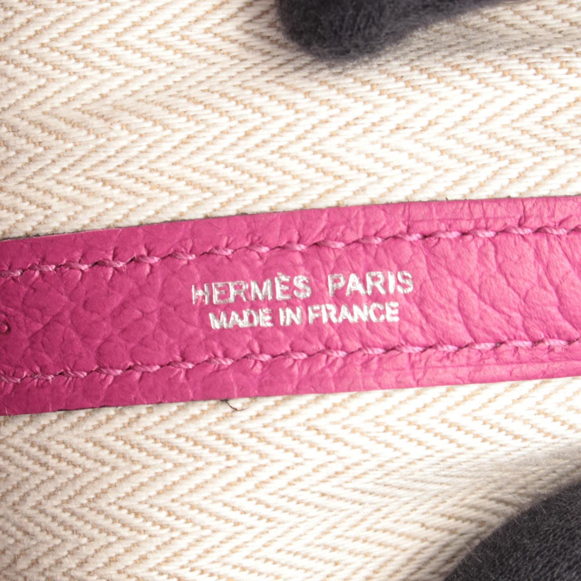 Hermes Pink Rose Purple Country Leather Leather Handbag Tote Bag (Pre-Owned)