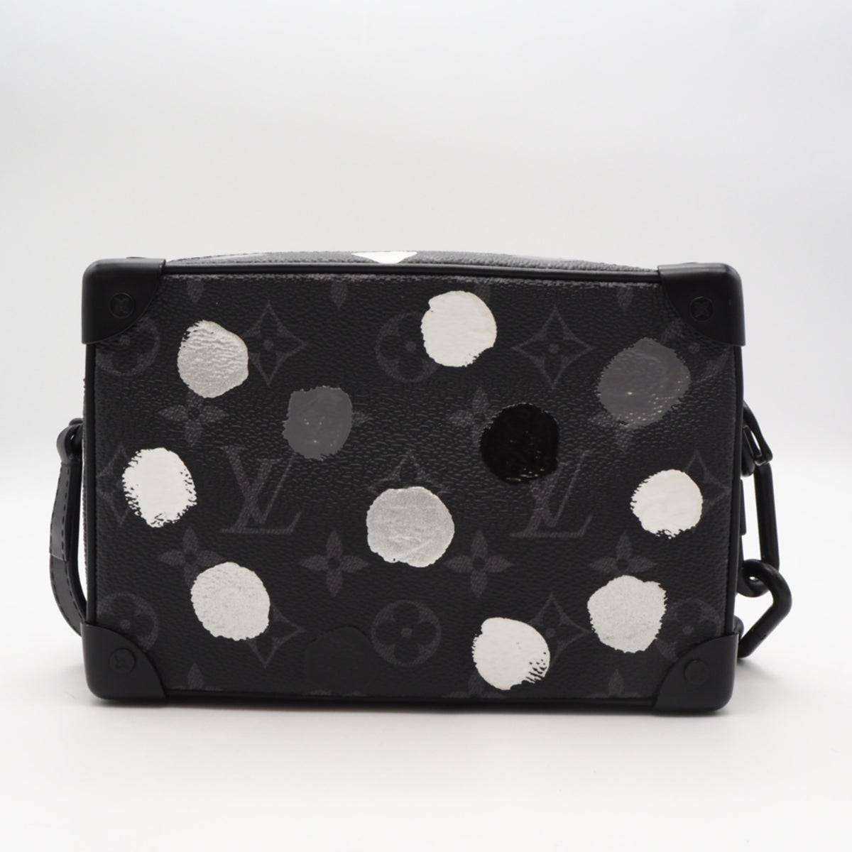 Louis Vuitton Black White Leather Shoulder Bag (Pre-Owned)