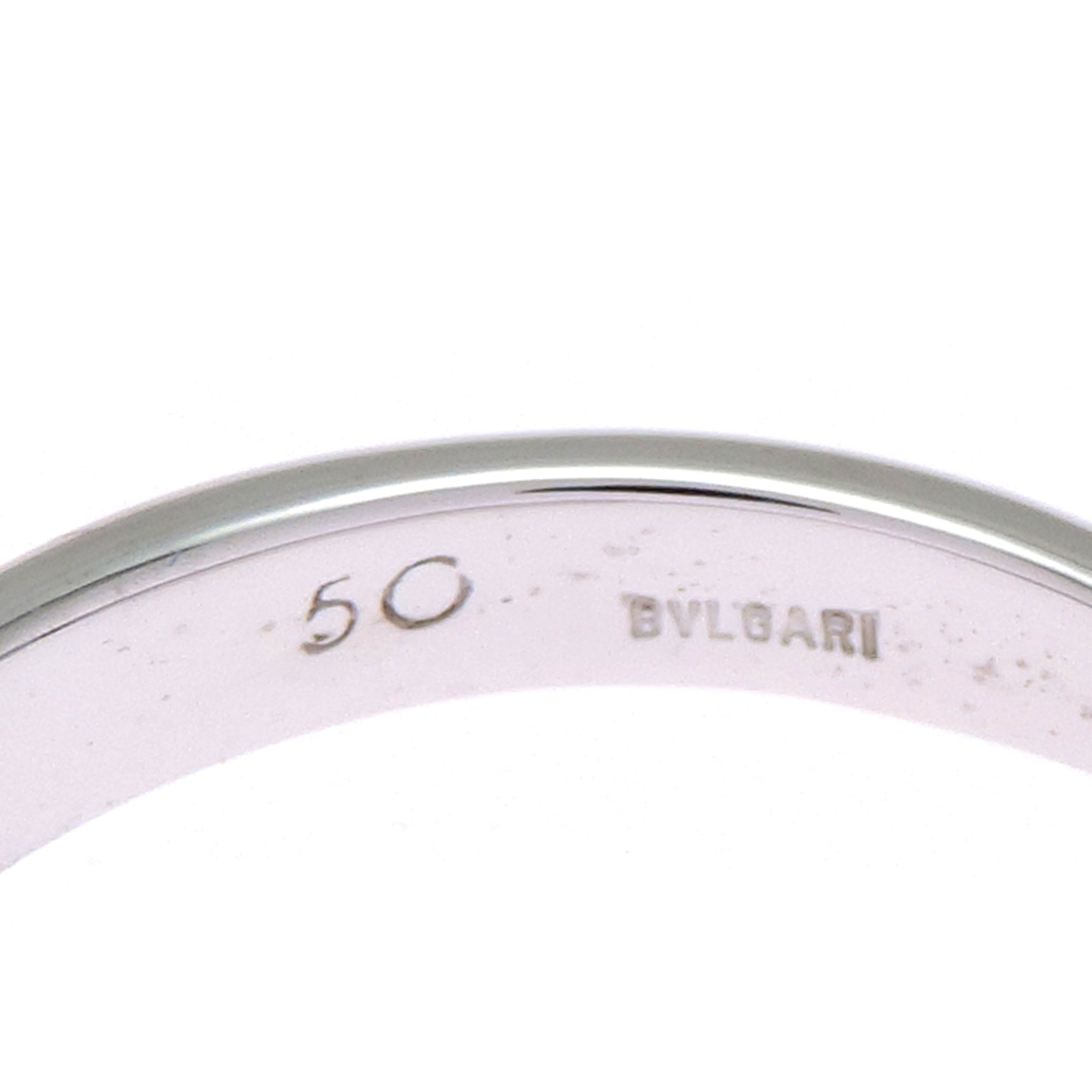 Bvlgari Silver Black White Gold (18K) Band Ring (Pre-Owned)