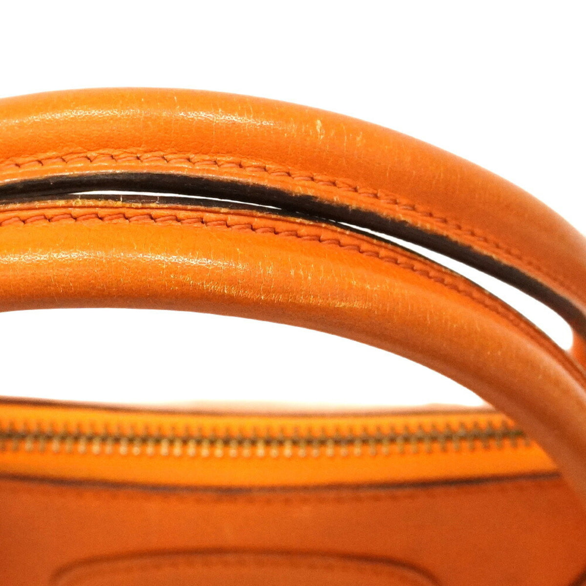 Hermes Orange Gulliver Leather Handbag (Pre-Owned)