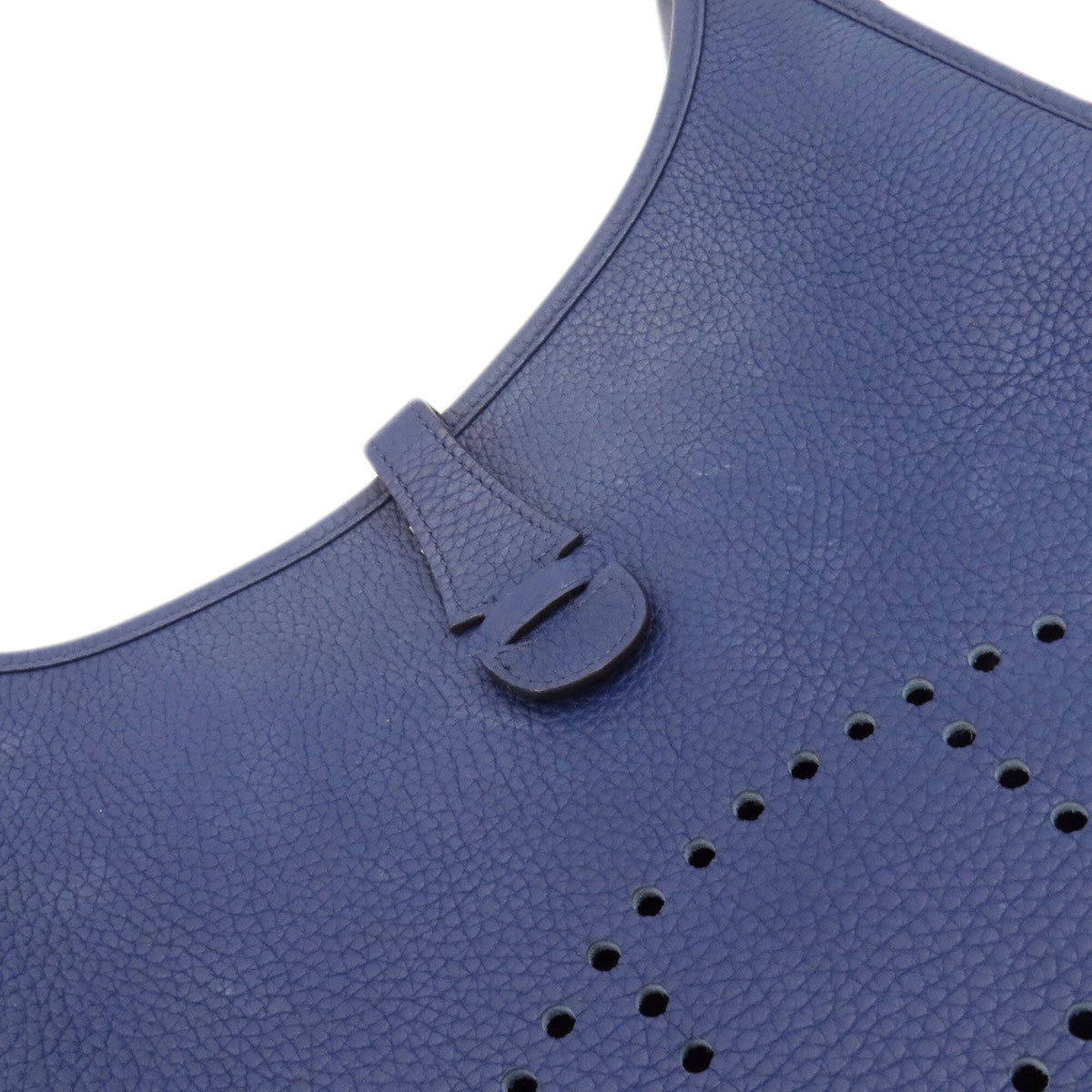 Hermes Blue Taurillon Clemence Leather Shoulder Bag (Pre-Owned)